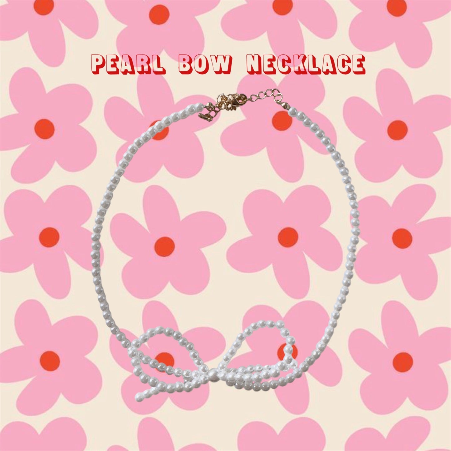 pearl bow necklace (limited)