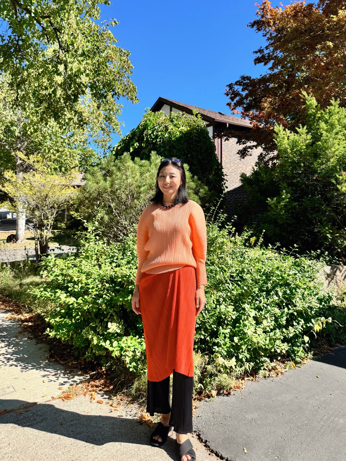 ballon sleeve top(orange, lemon, black)
