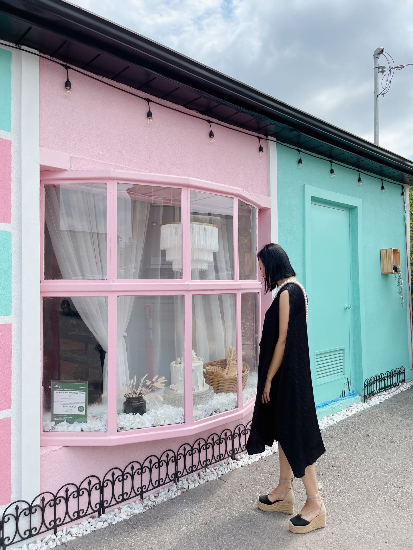 solid dress (black, pastel blue ,pink)
