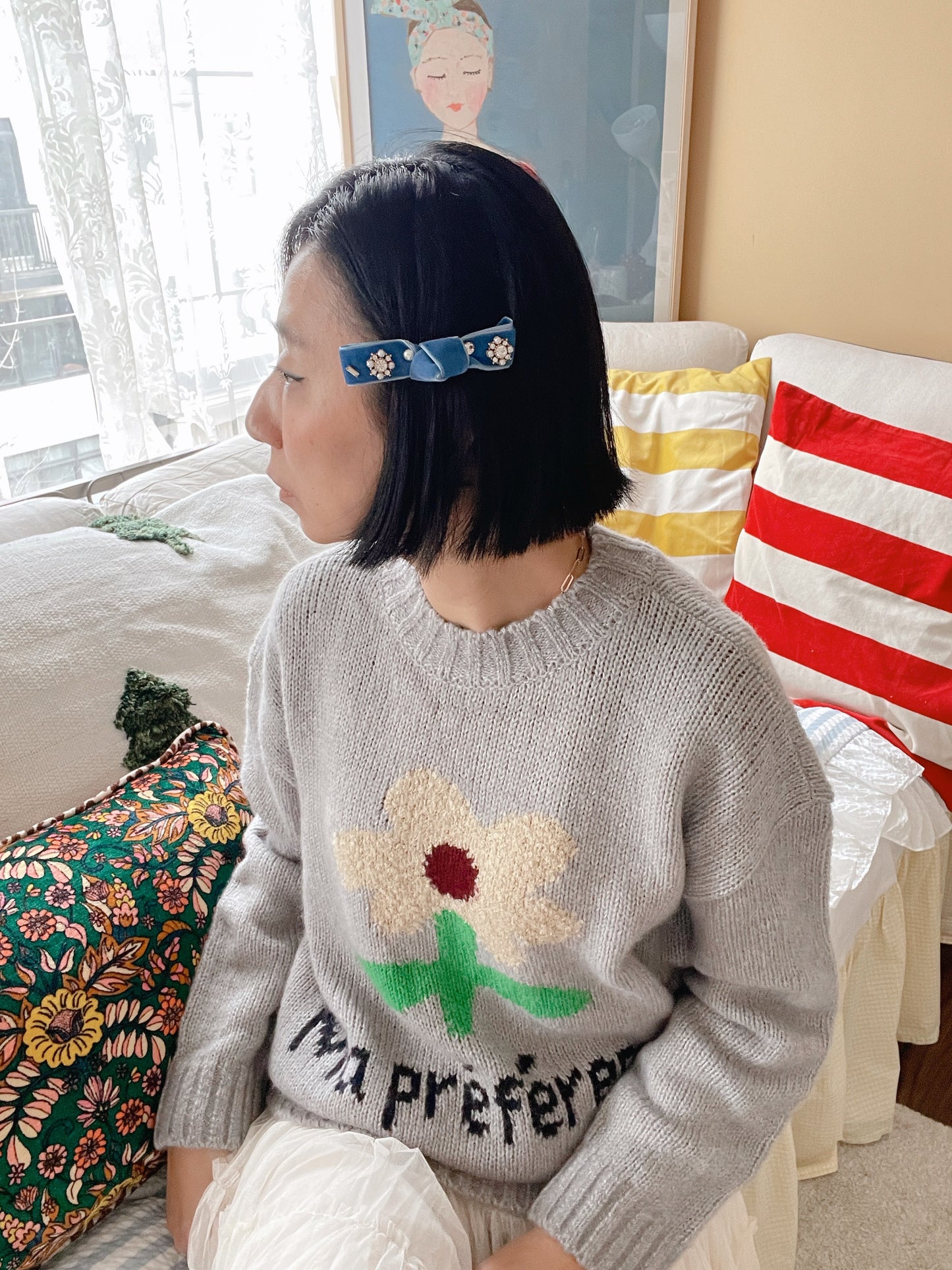Velvet Ribbon Hair Clips