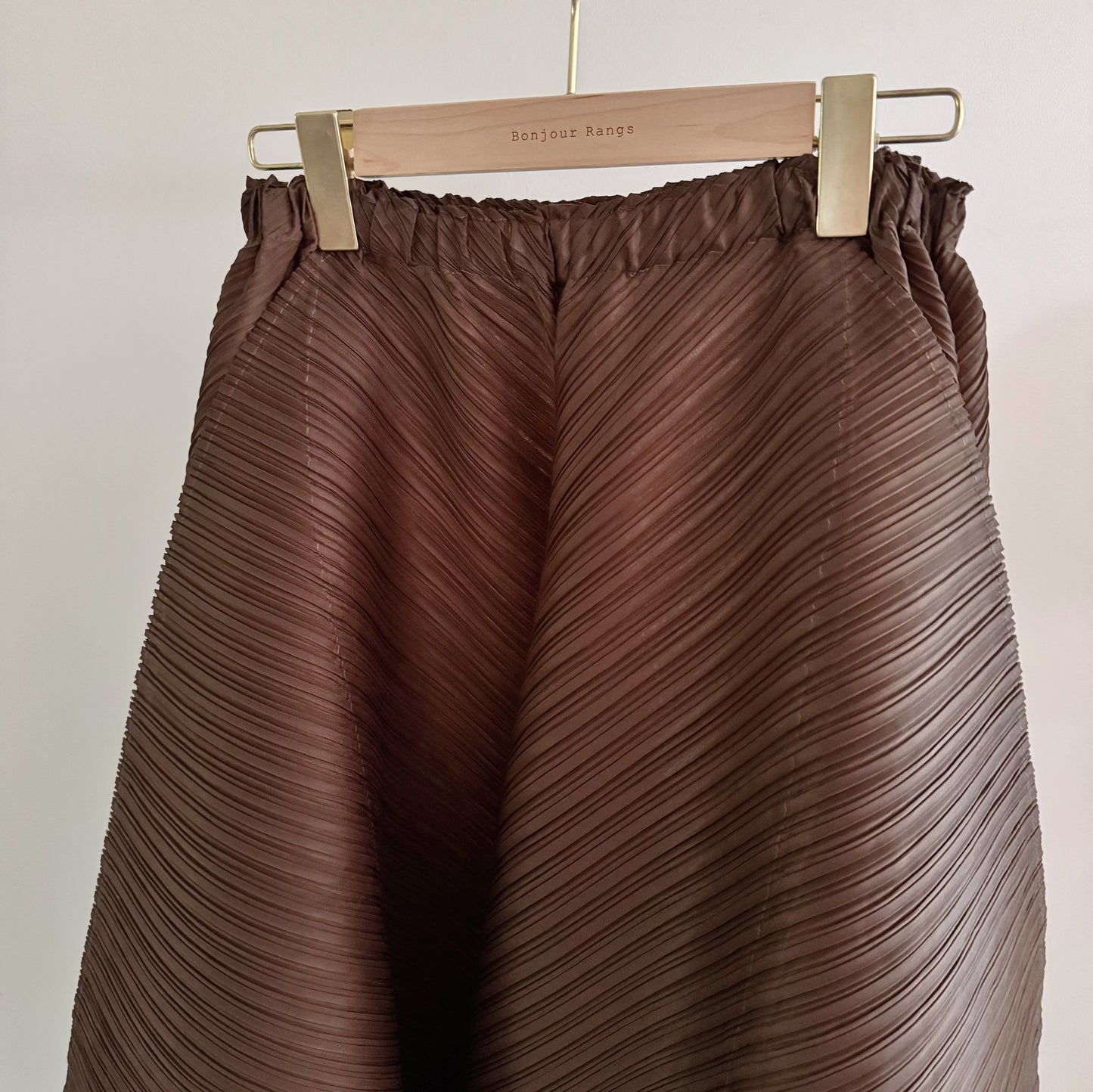 Pleated Draped Wide Pants( beige, brown)