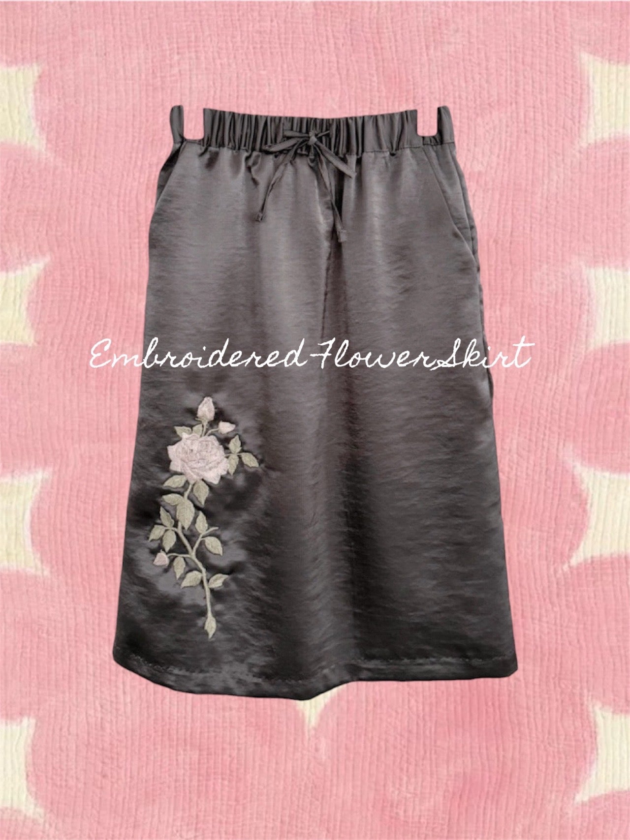 Embroidered Flower Skirt