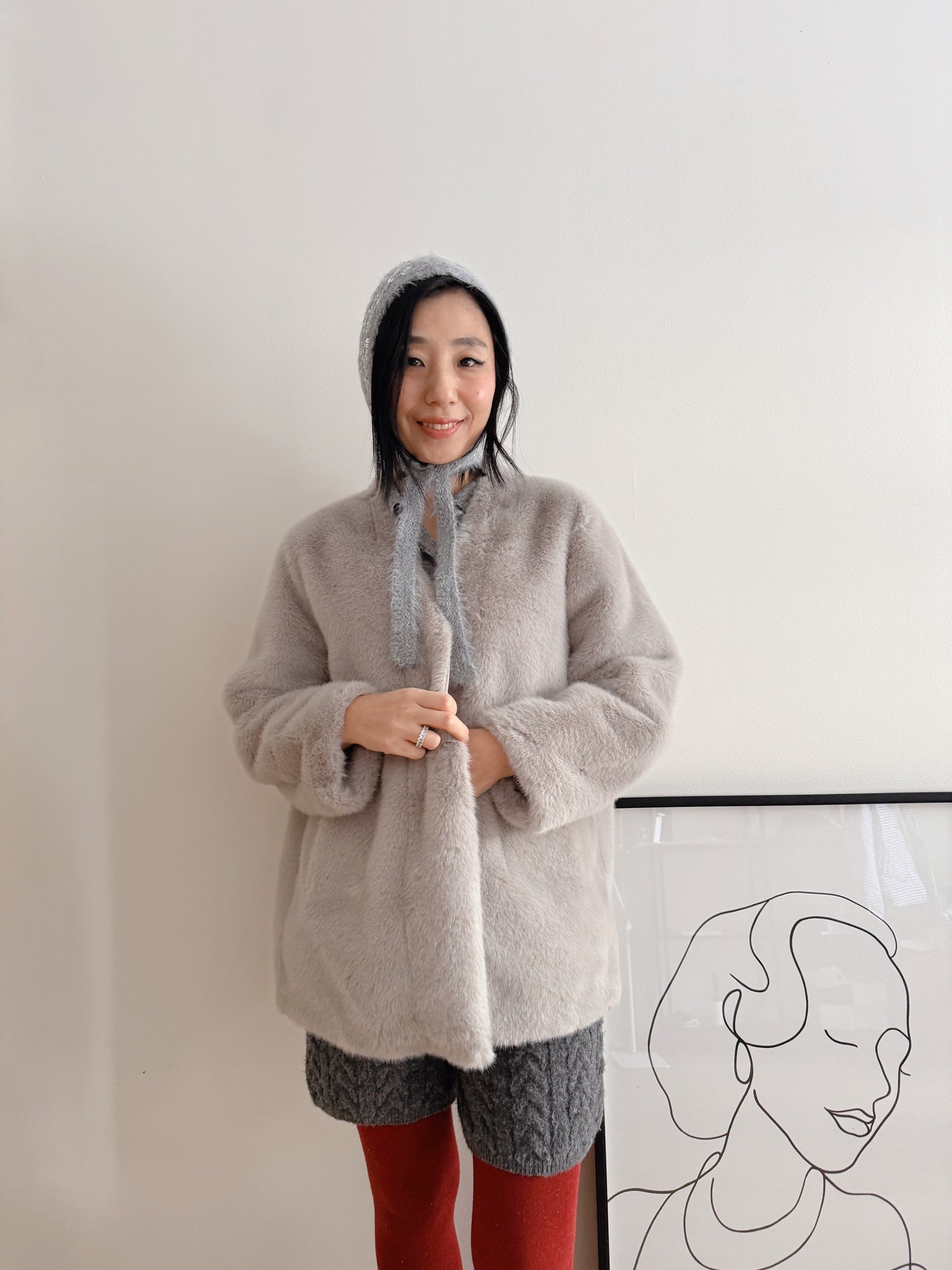 Eco fur coat