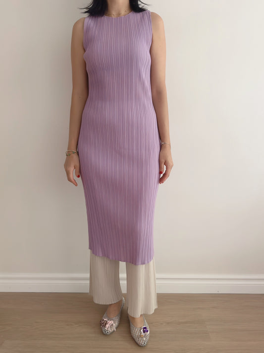 Lavender pleated dress
