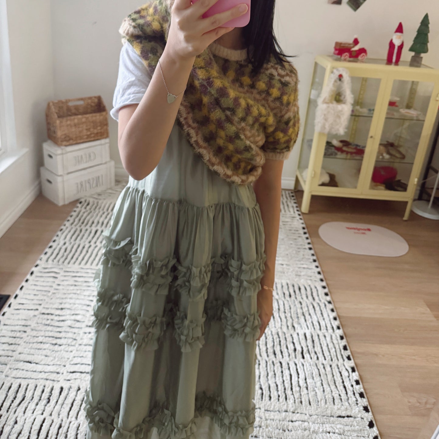 Jane dress         (ivory, mint)