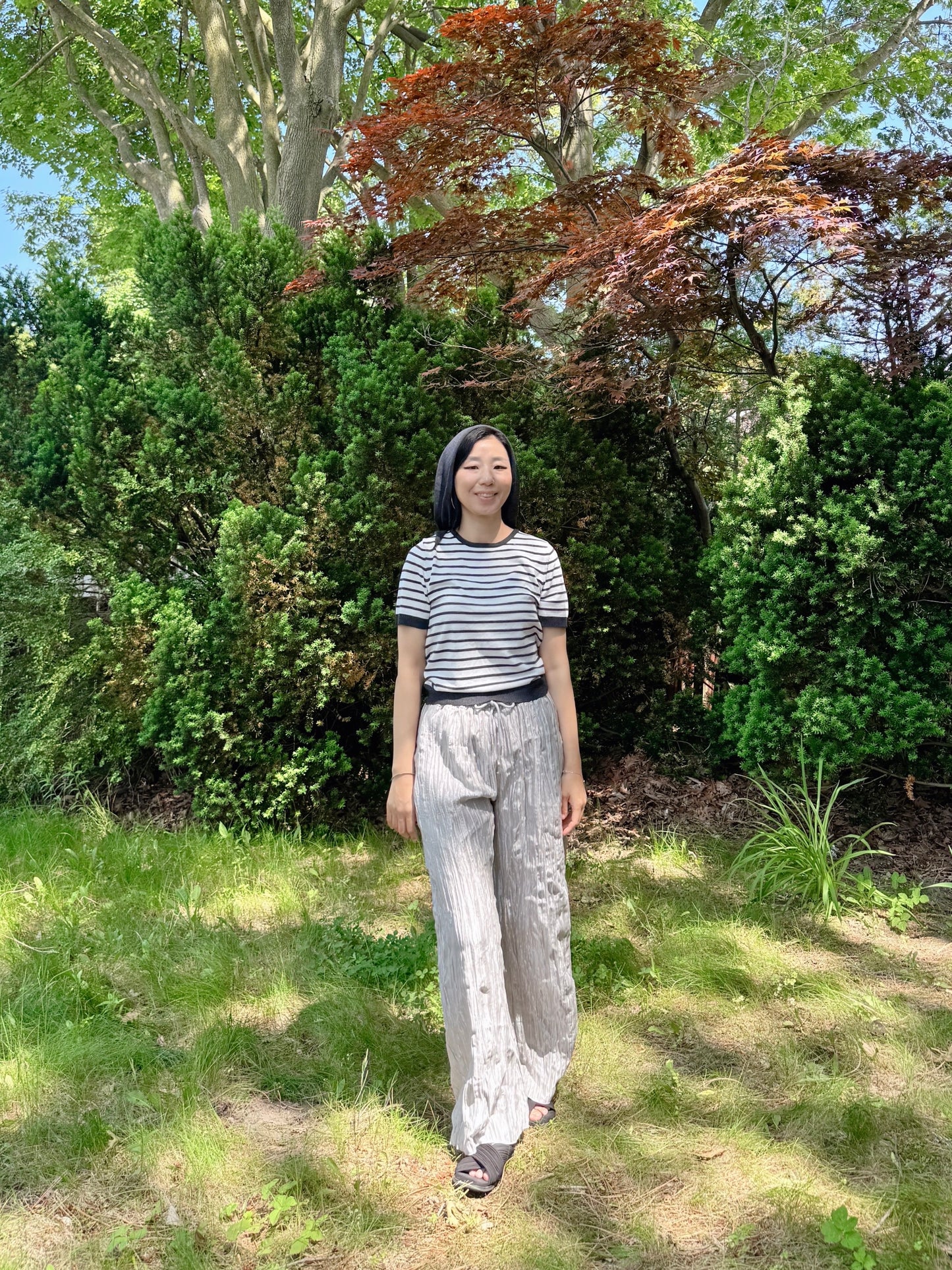 Wrinkle Pants (ivory, gray, black)