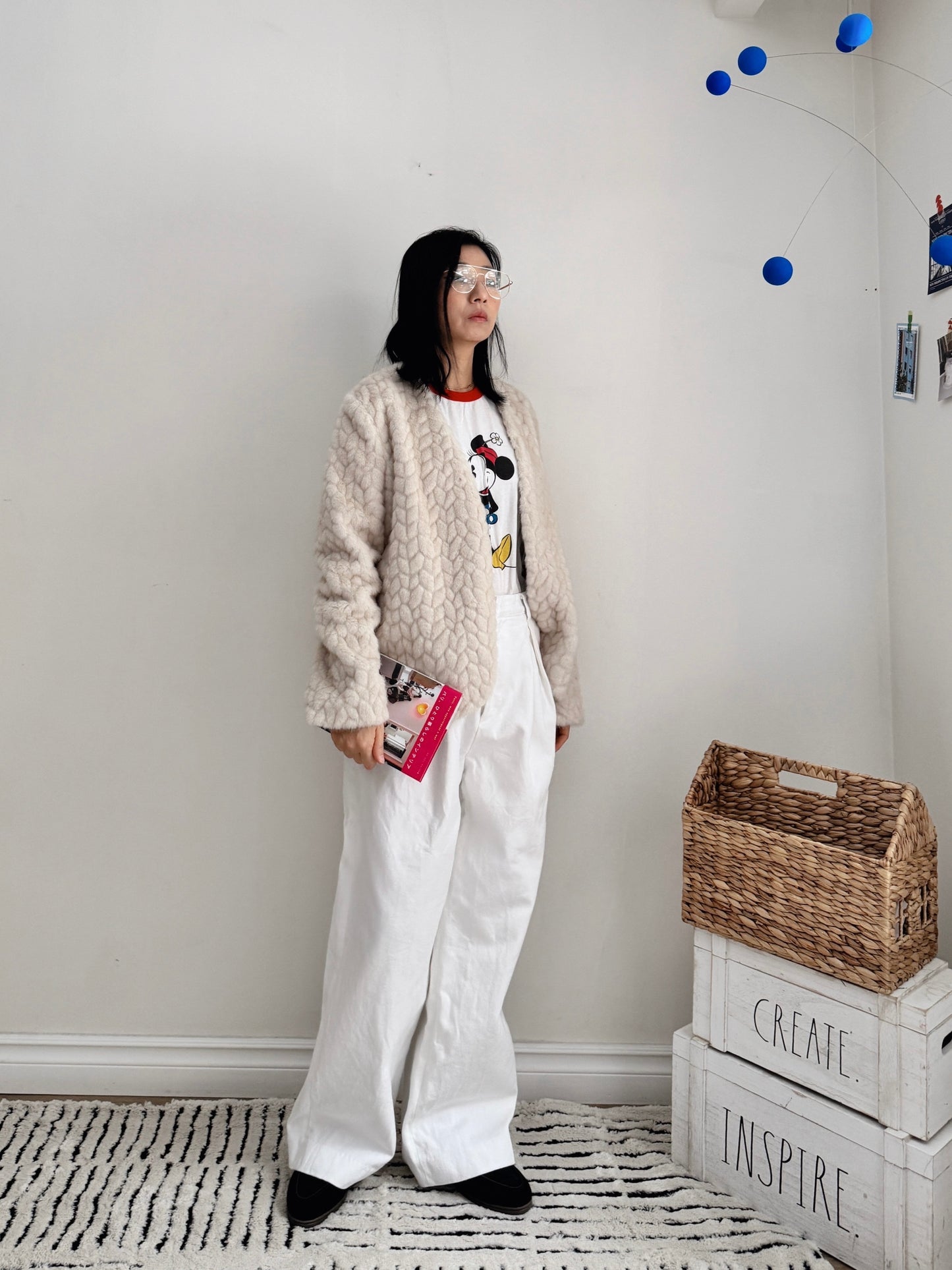 Misty mood faux fur jacket ( ivory, gray, brown)