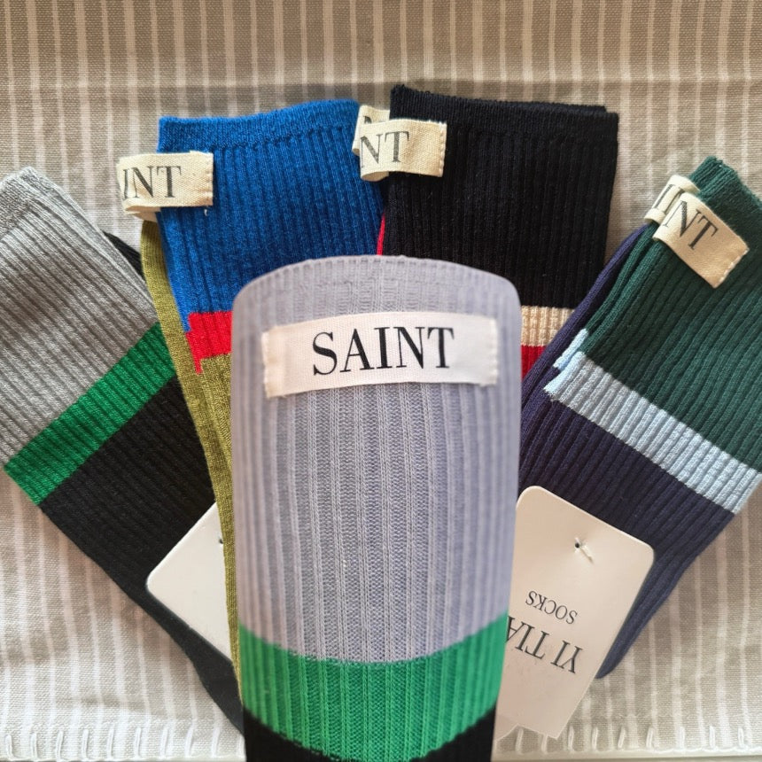 french socks (Black, navy, red, khaki)