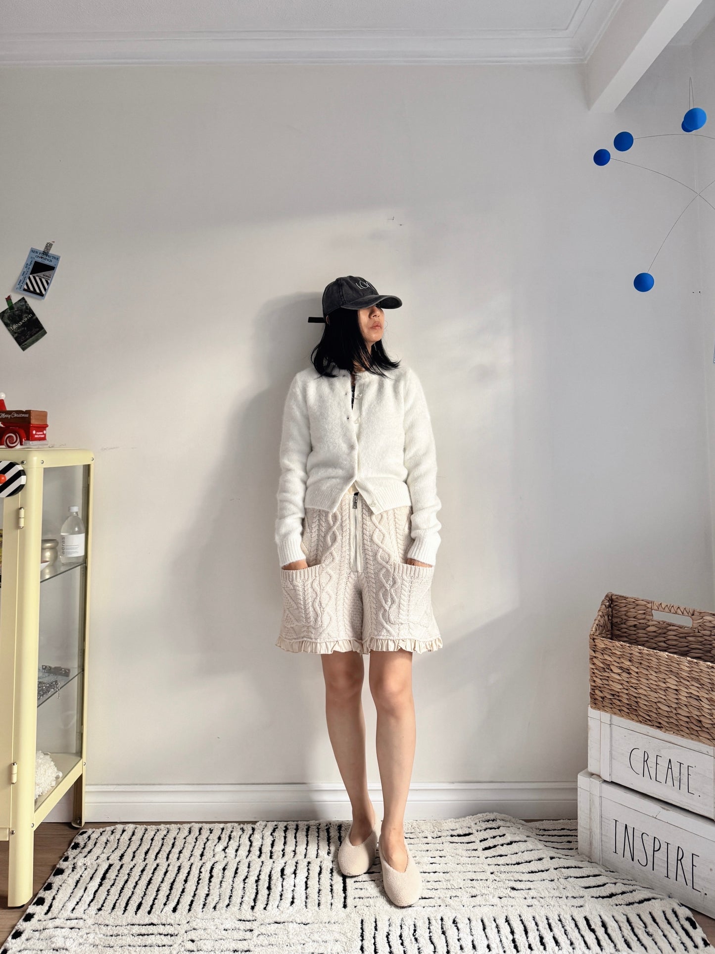 Candy Cardigan (ivory, blue)