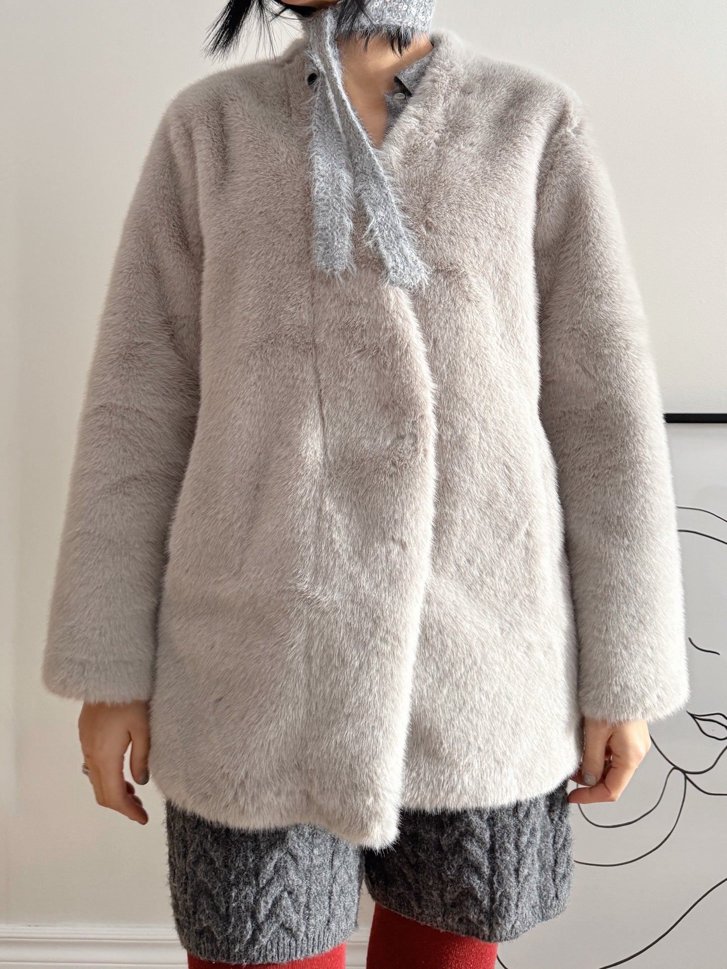 Eco fur coat