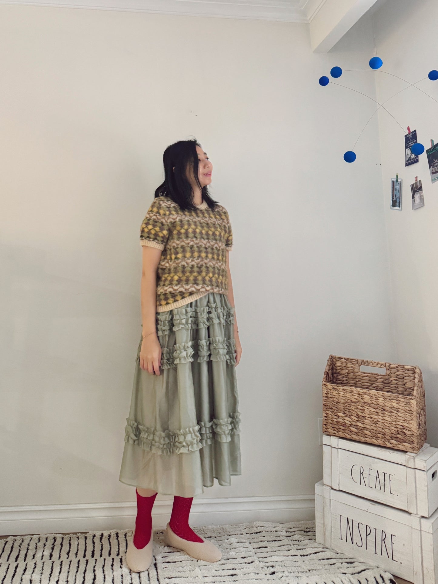 Jane dress         (ivory, mint)