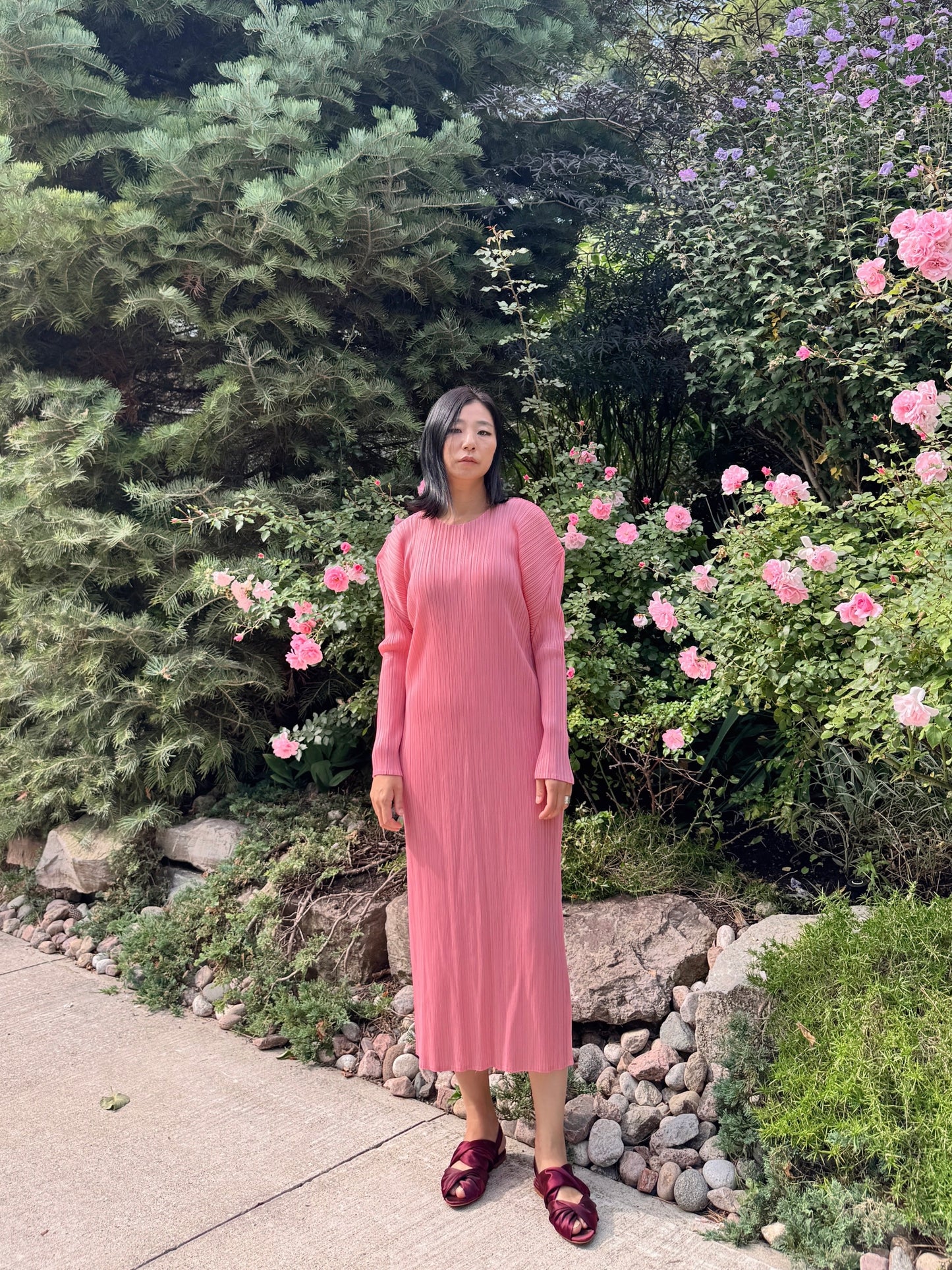Edge dress (pink, blue)