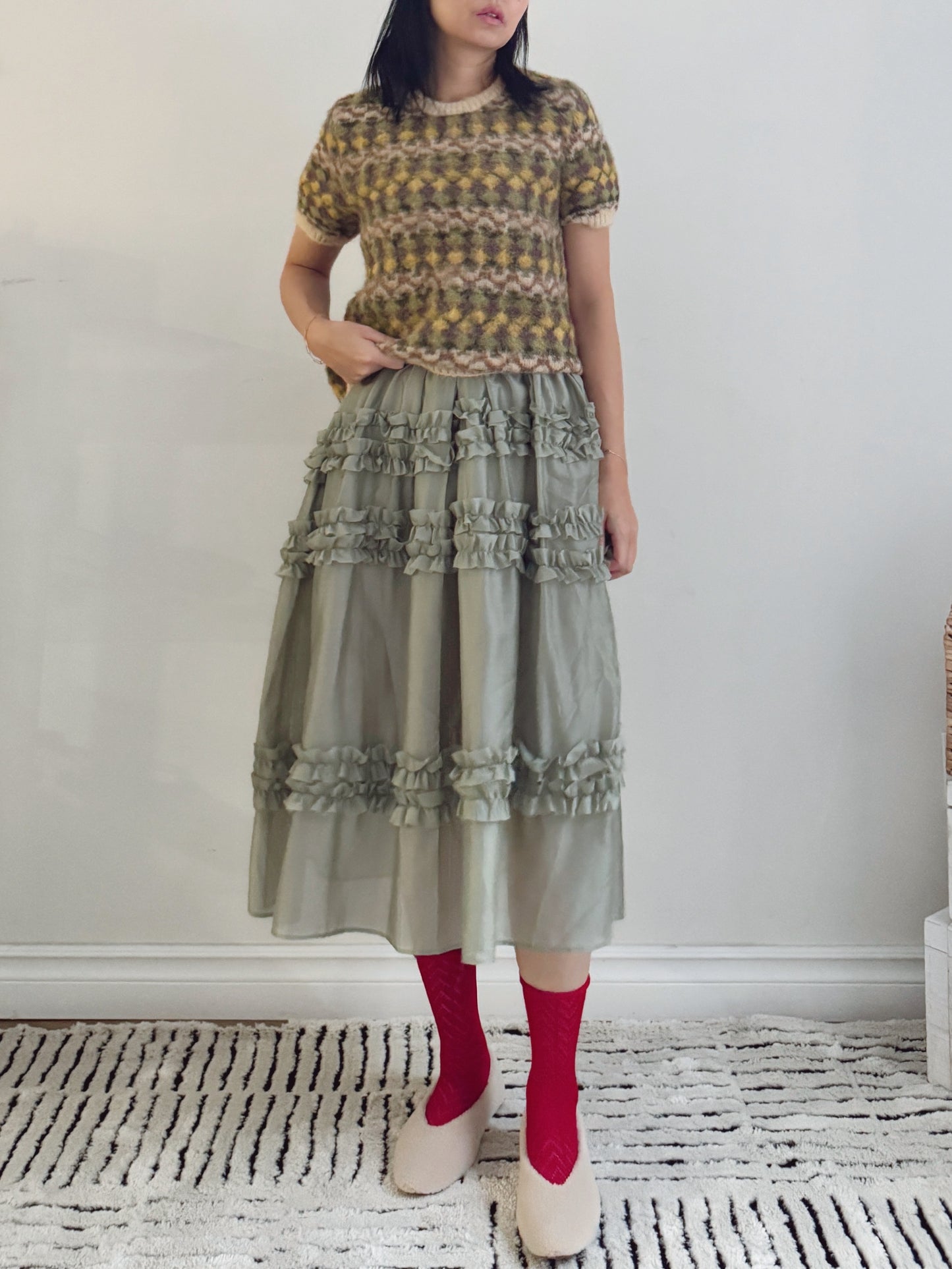 Jane dress         (ivory, mint)