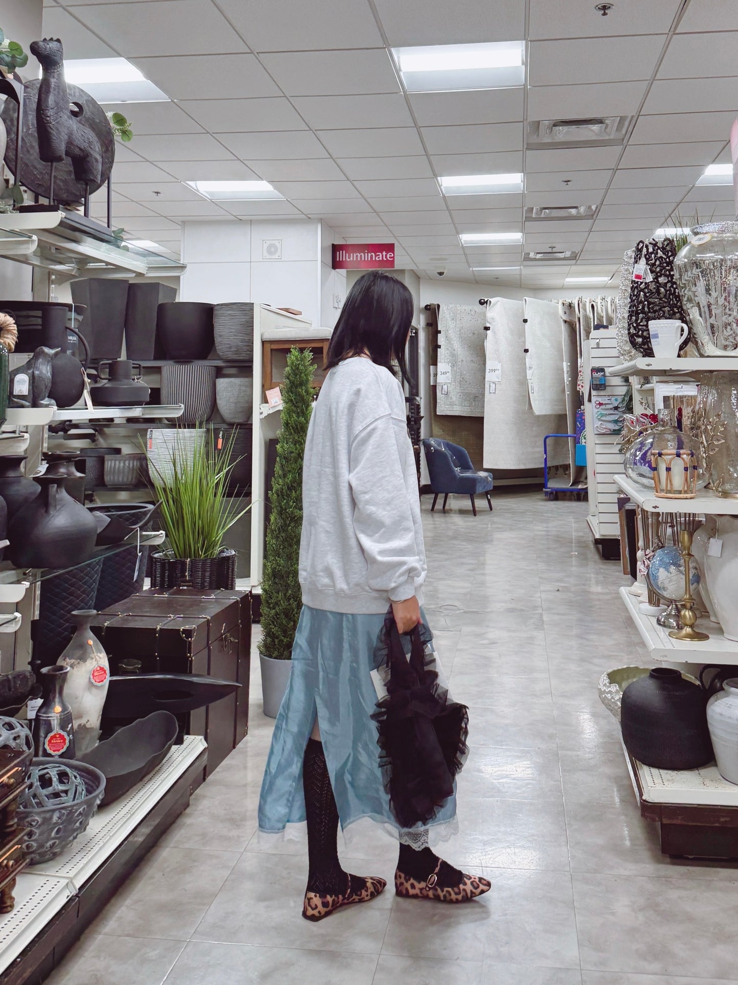 Satin lace skirt (pink, blue)