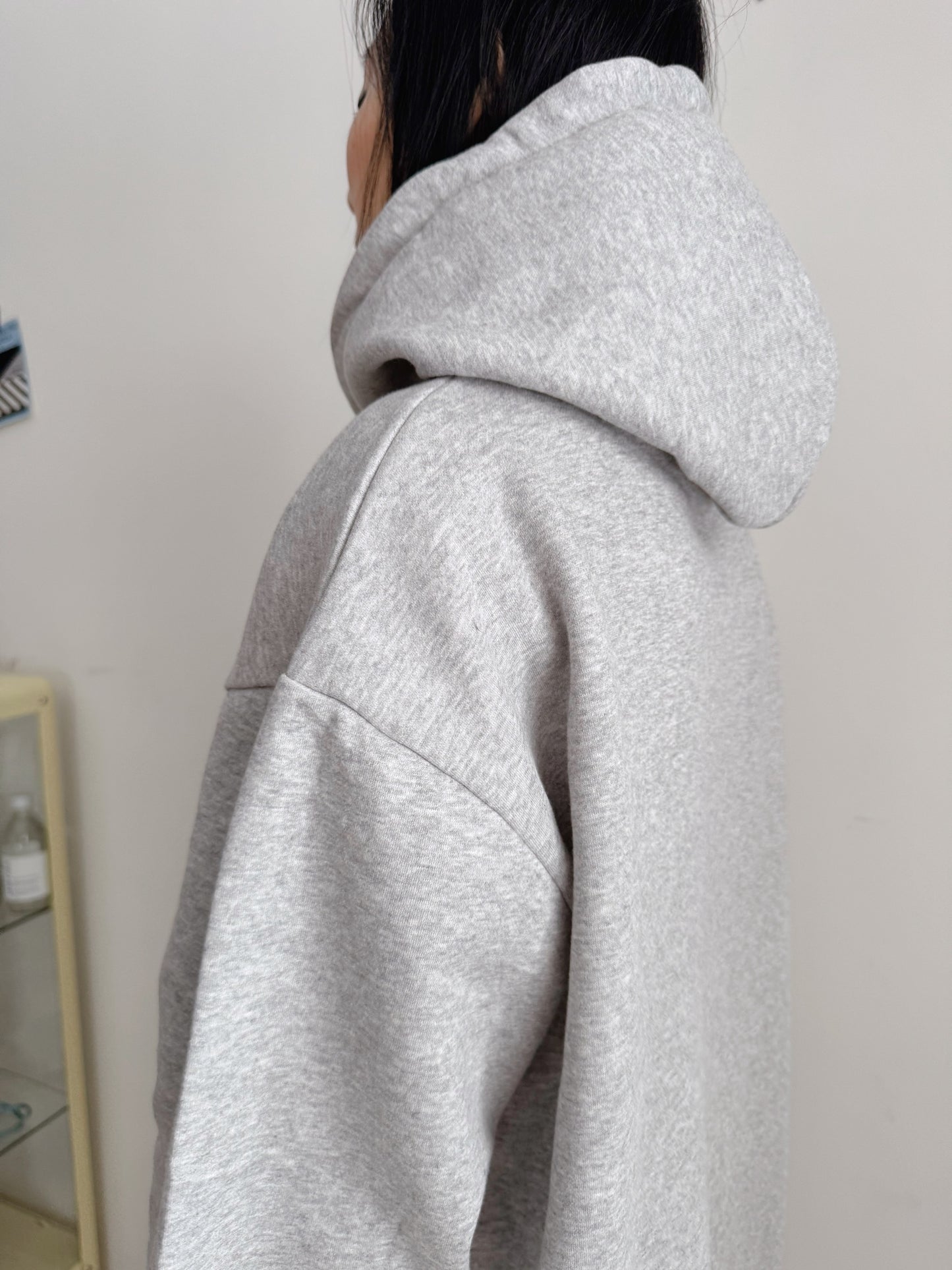 Hoodie long dress (gray,oatmeal, black)