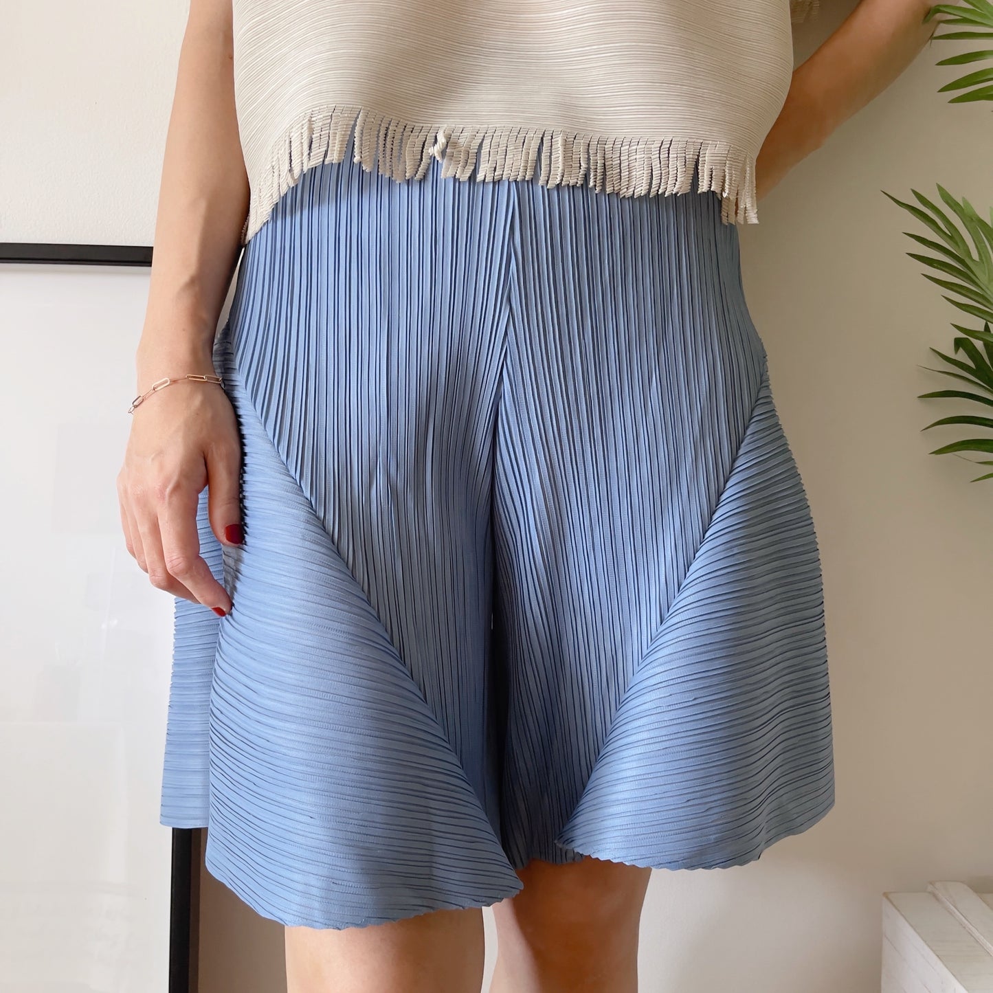 Pleats volume short pants (ivory, lavender, blue,black)