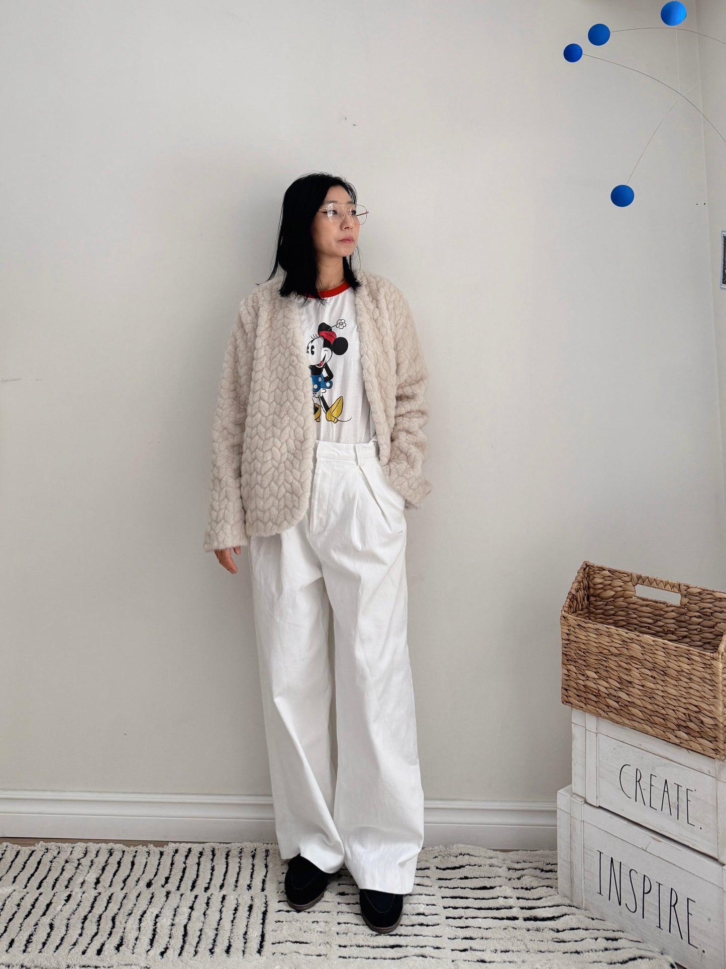 Misty mood faux fur jacket ( ivory, gray, brown)