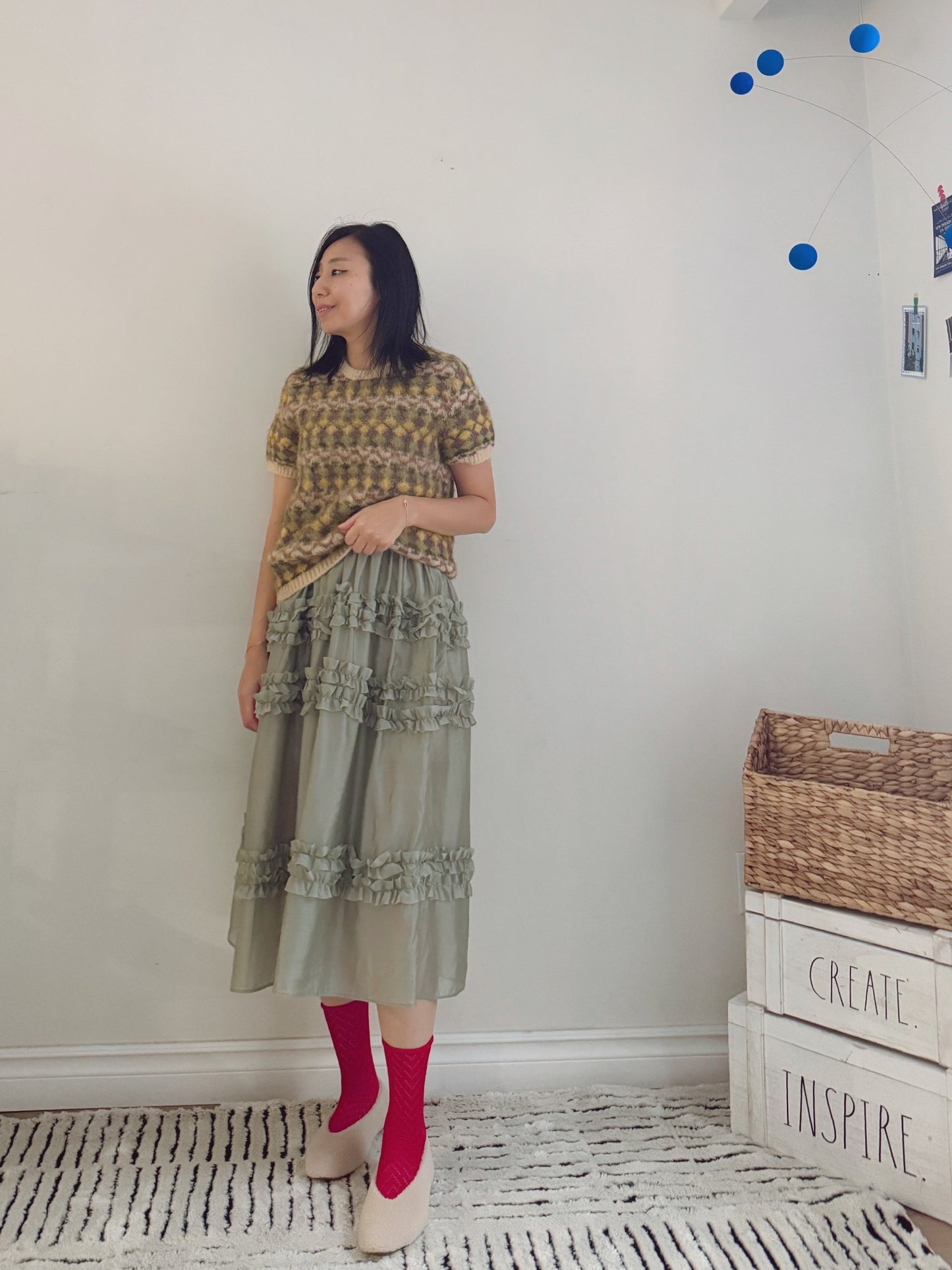 Jane dress         (ivory, mint)
