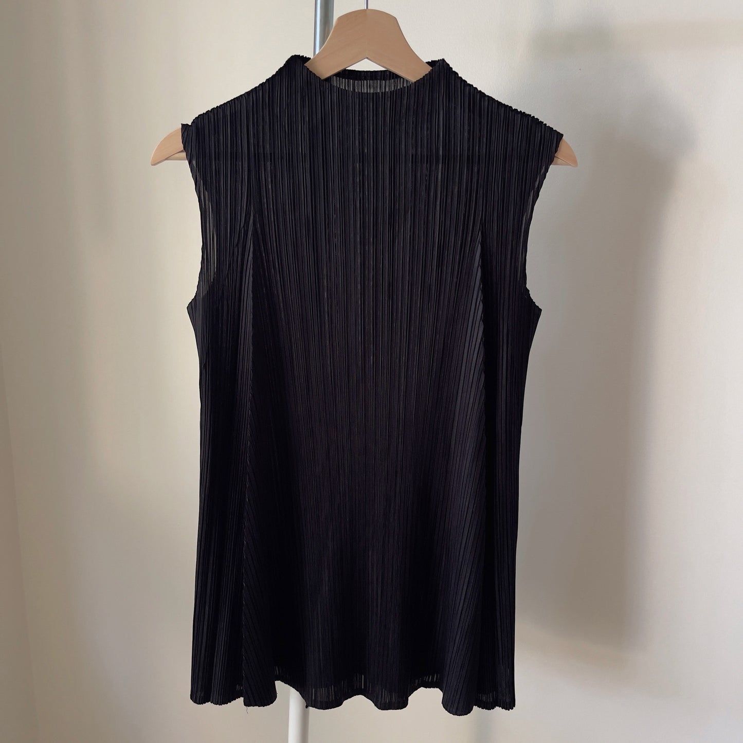 Pleats A line long top (ivory,black,mocha)