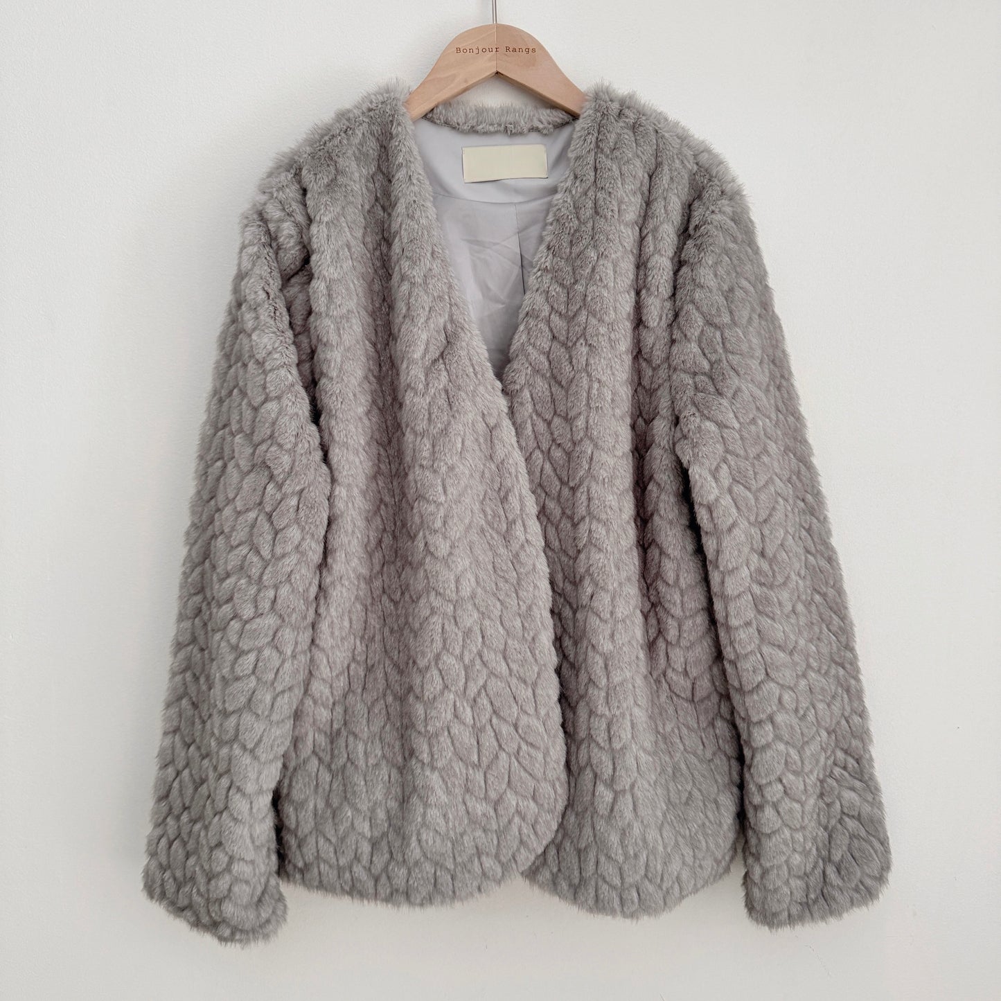 Misty mood faux fur jacket ( ivory, gray, brown)