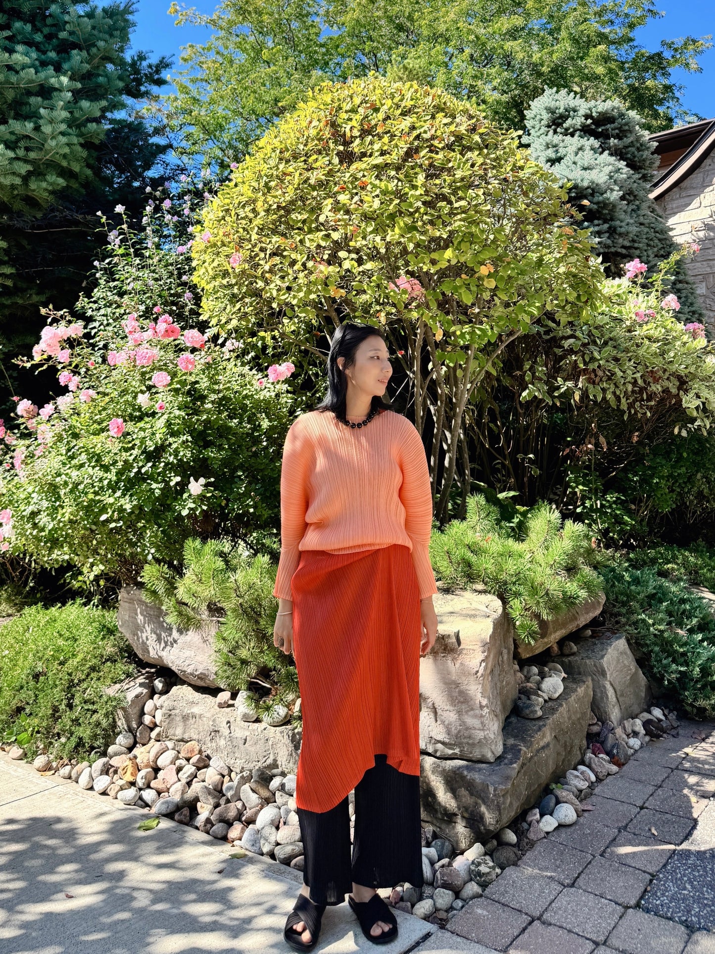 ballon sleeve top(orange, lemon, black)
