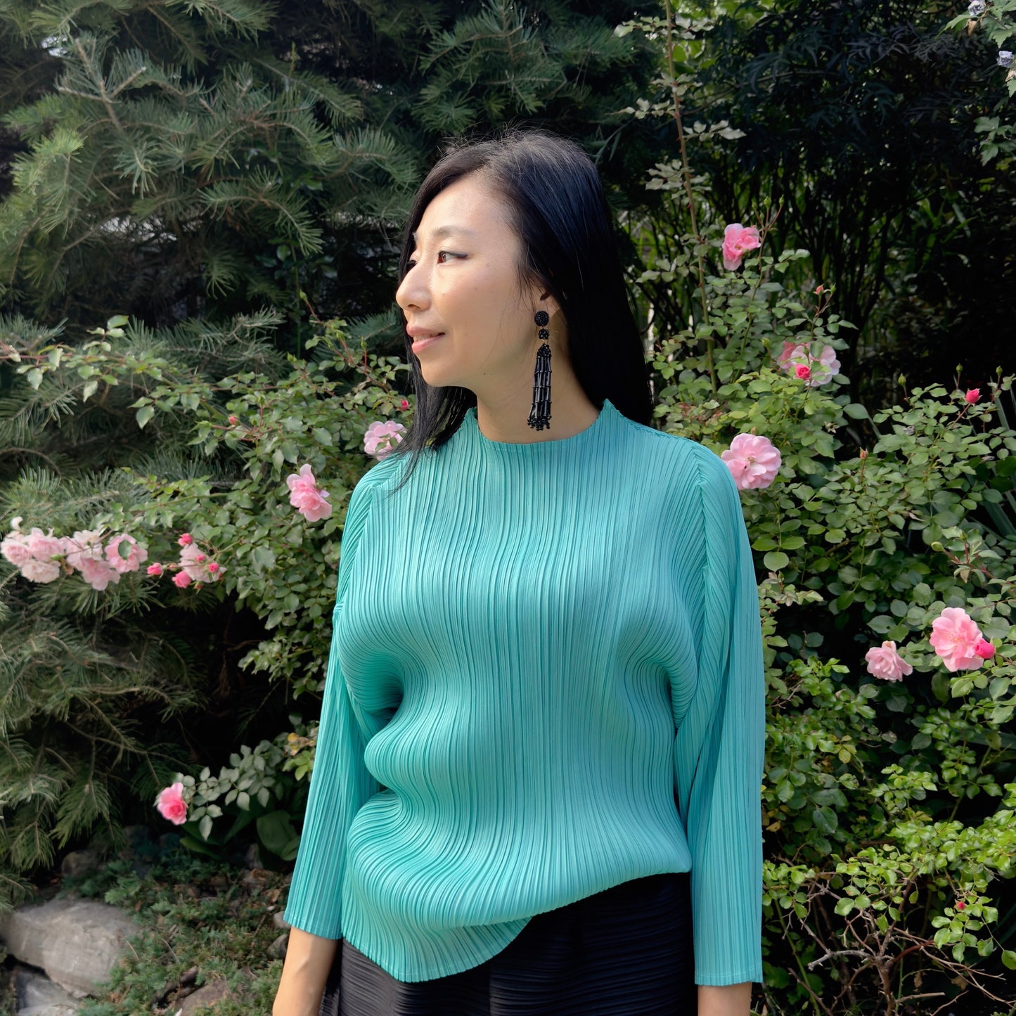 Pleated Dolman Top(camel, mint)