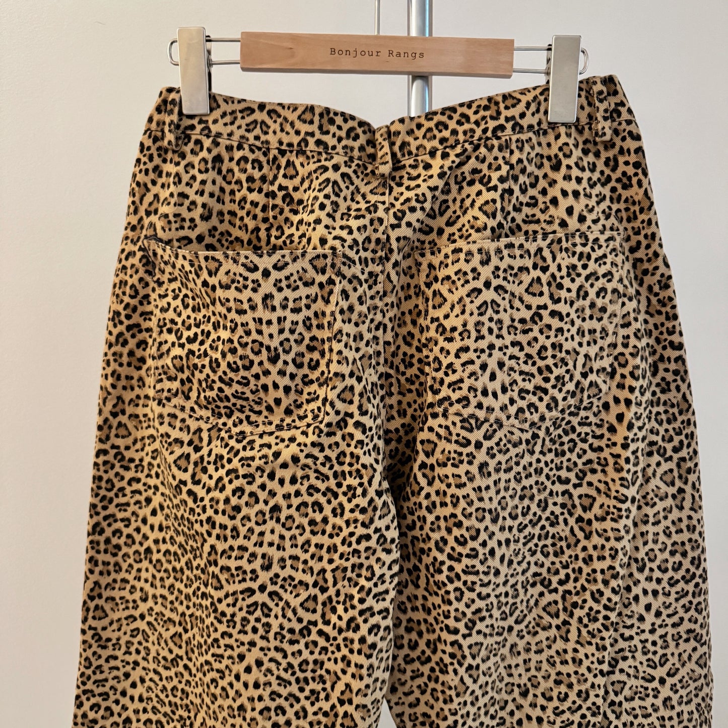 vintage animal print pants (beige,brown)