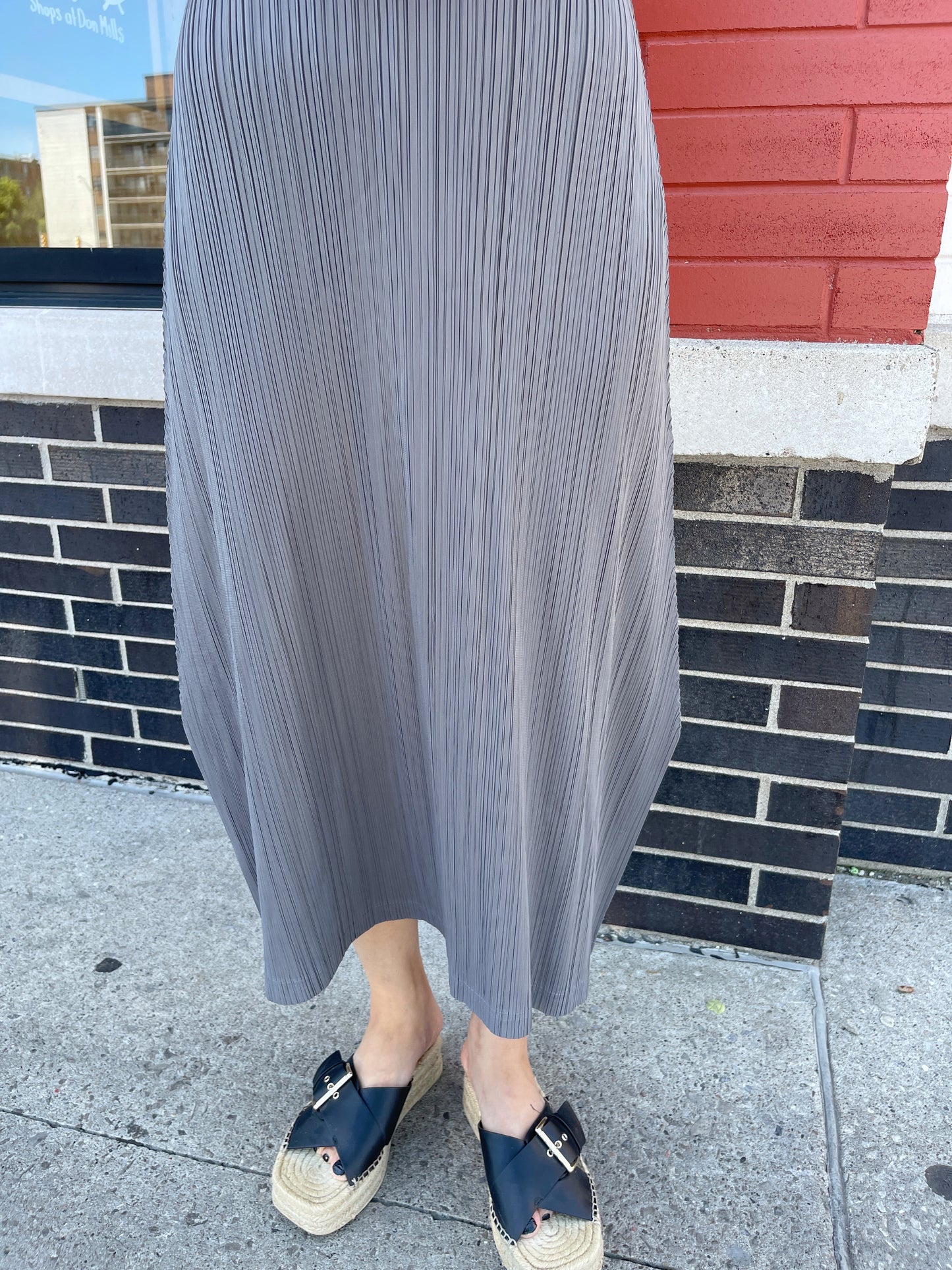 Edge long dress (Gray)