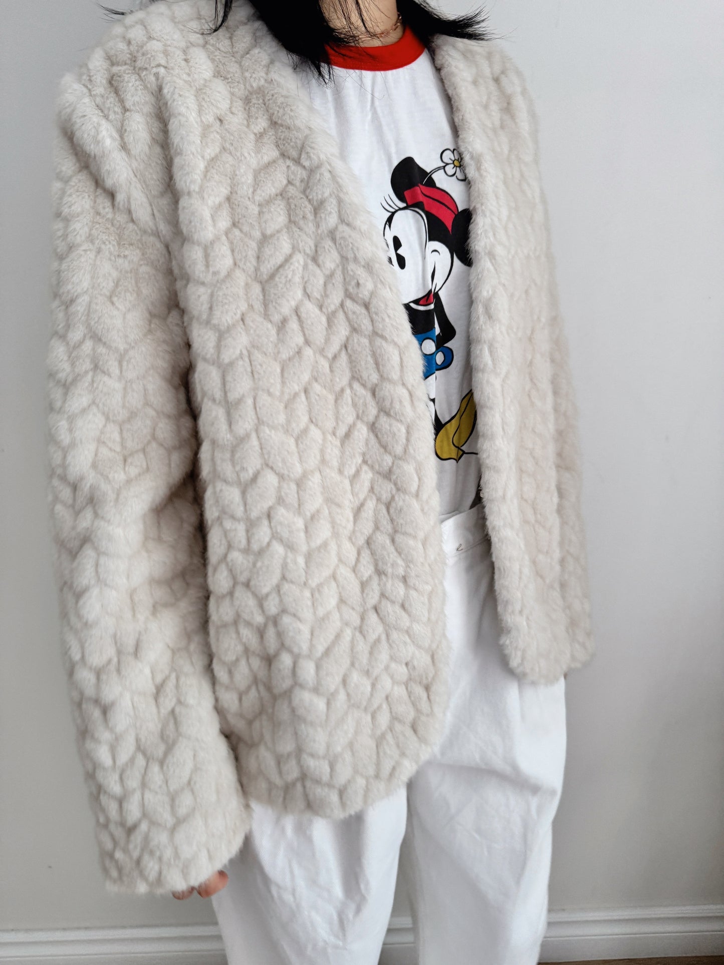 Misty mood faux fur jacket ( ivory, gray, brown)