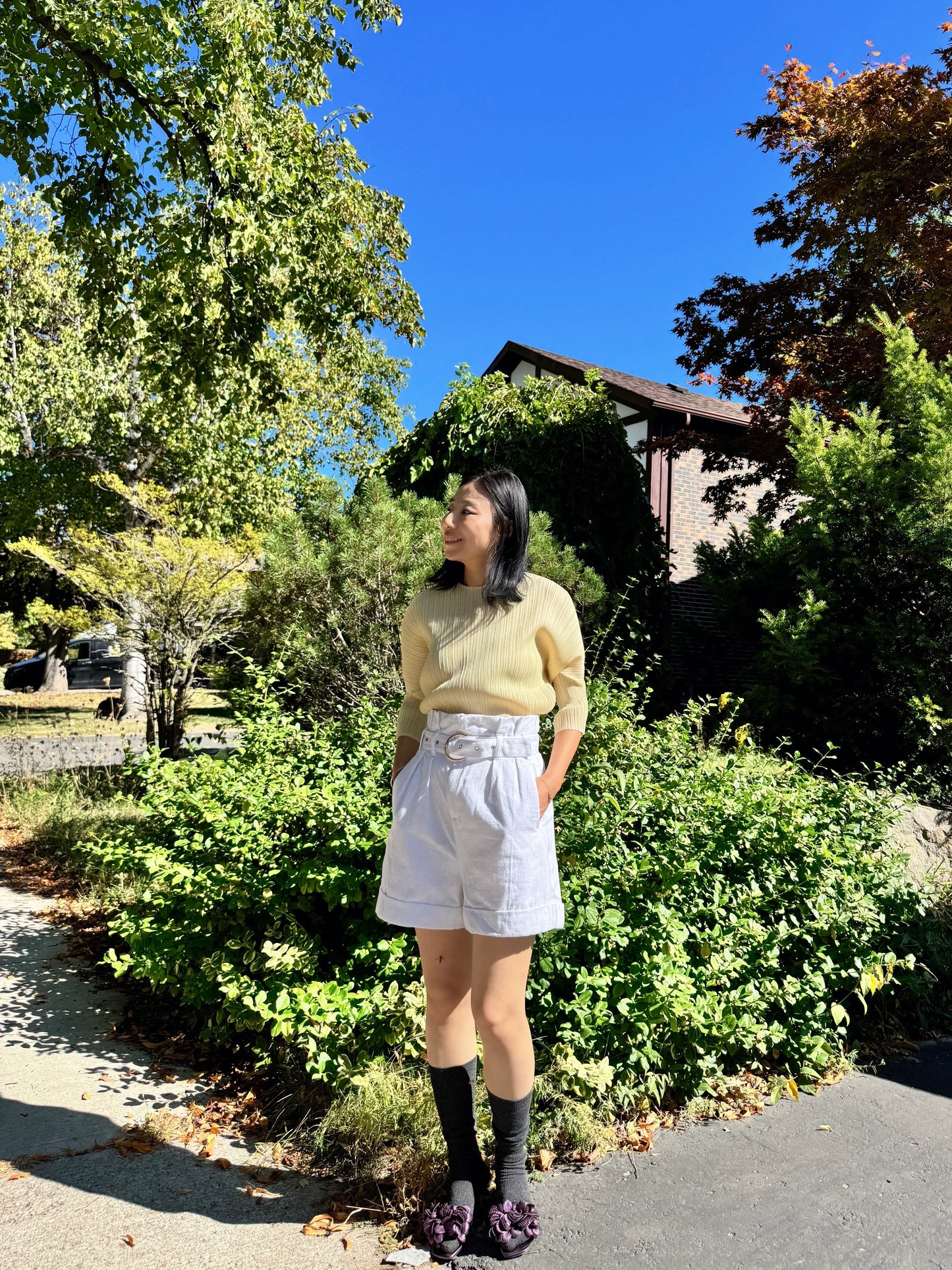 ballon sleeve top(orange, lemon, black)
