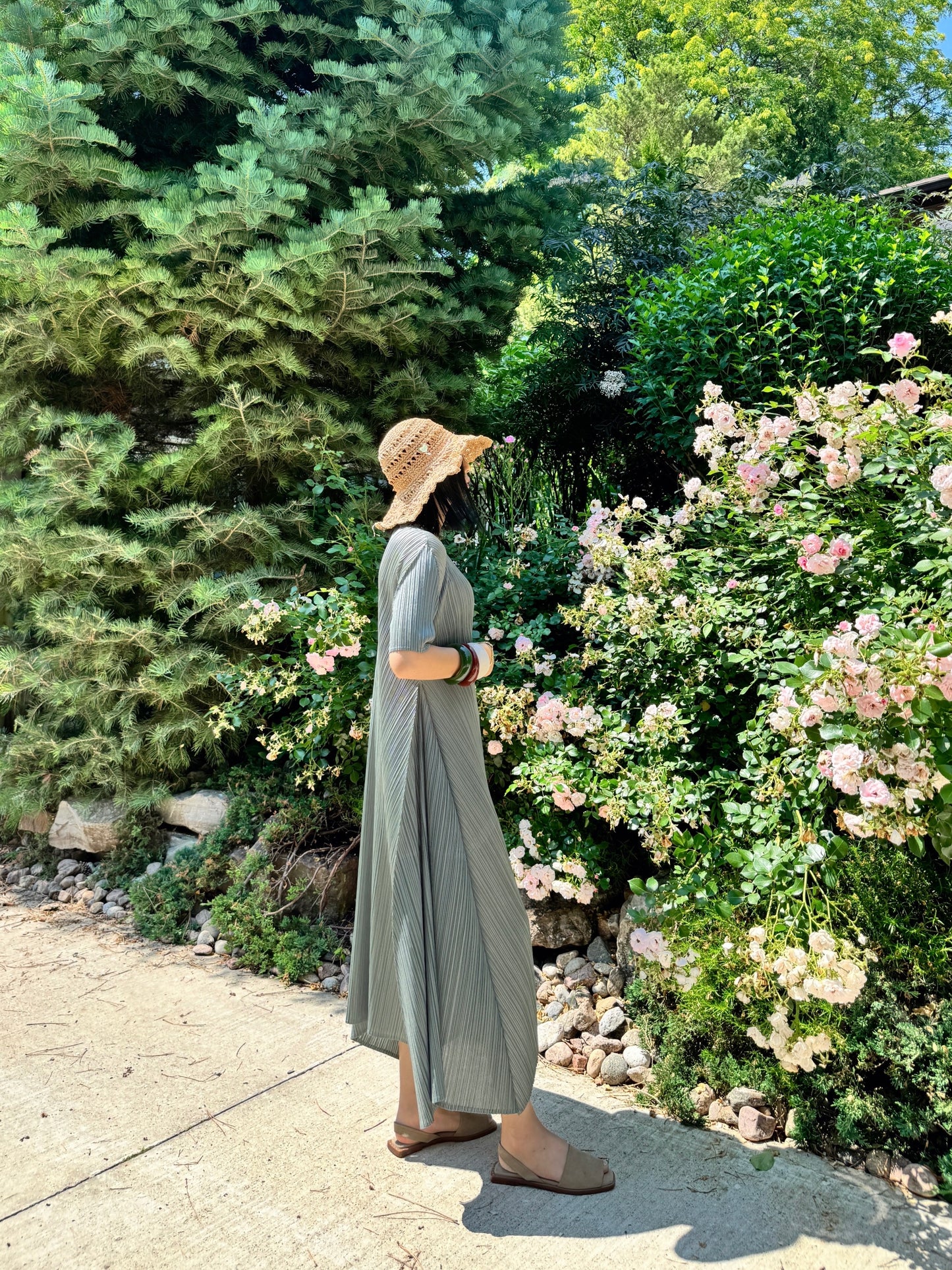Pleats A-line Dress