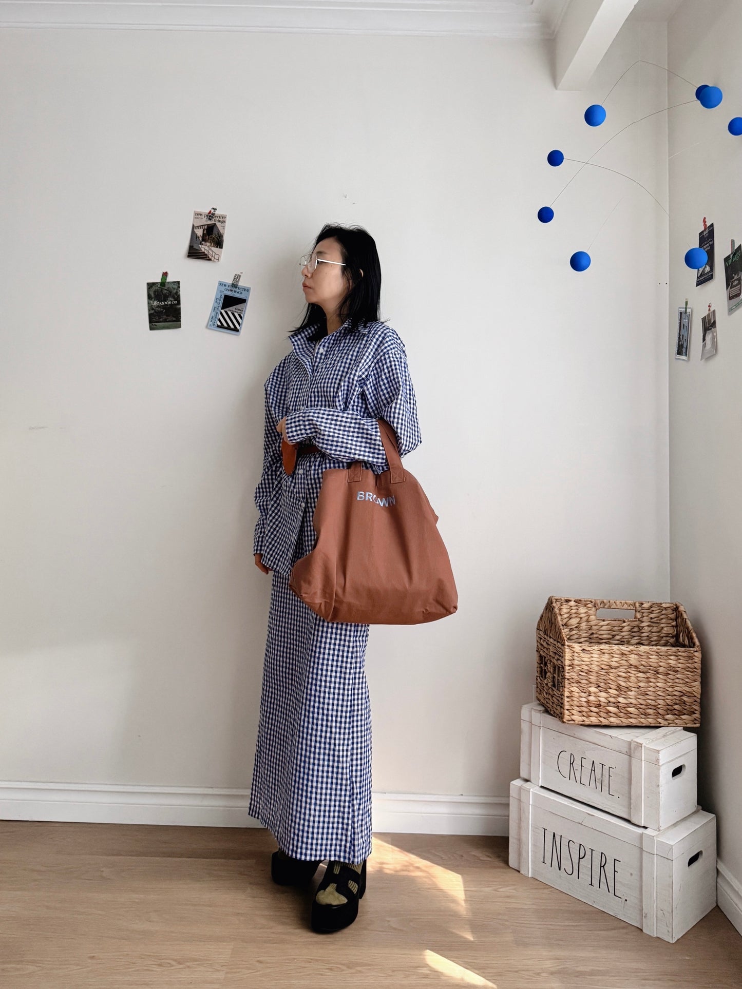 De Bon canvas bag (oatmeal, brown)