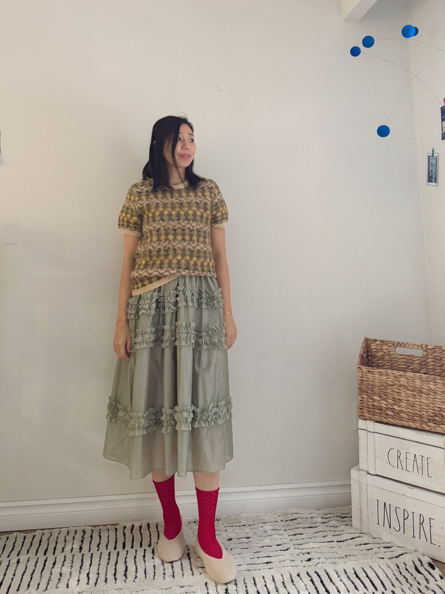 Jane dress         (ivory, mint)