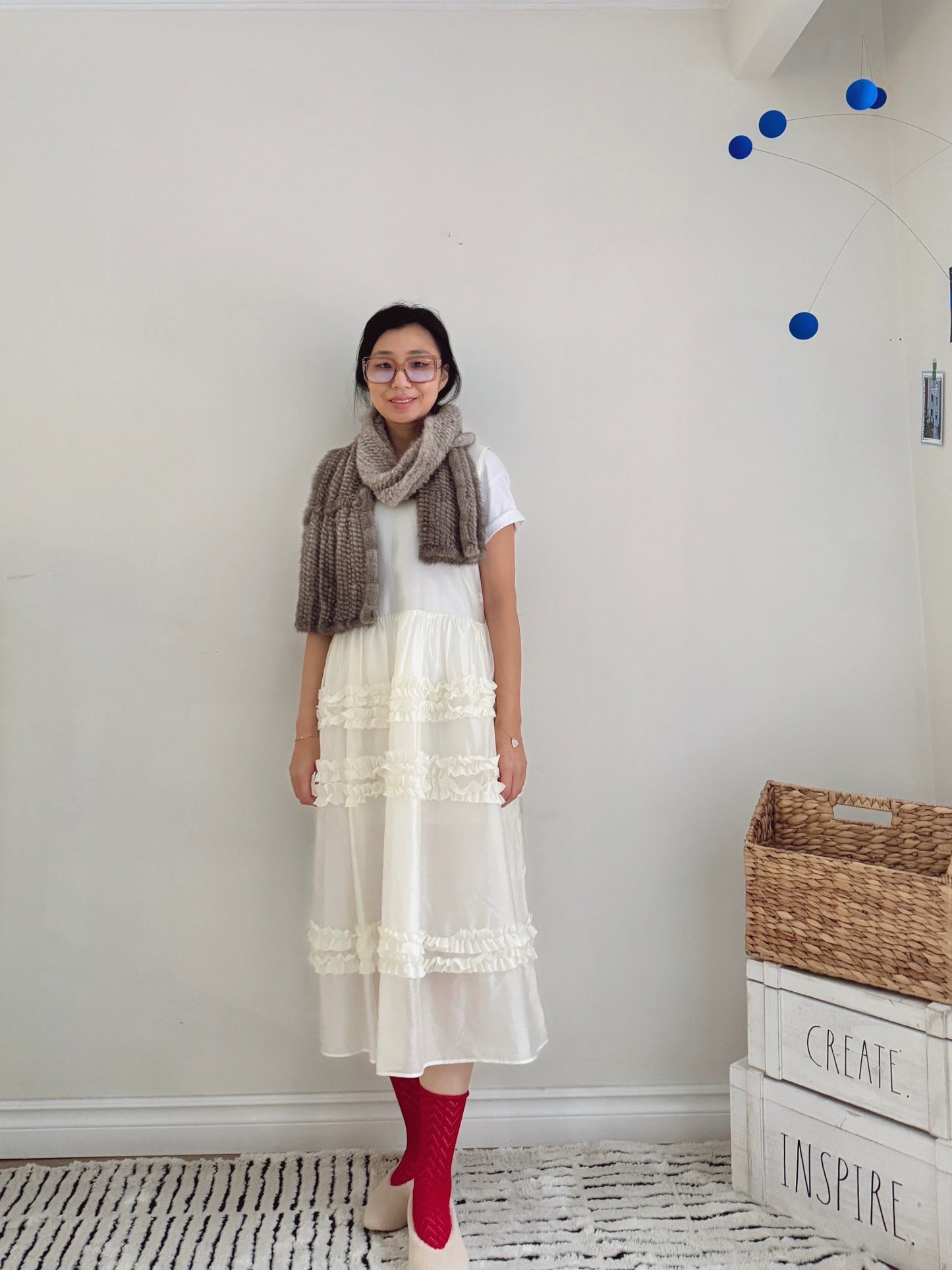 Jane dress         (ivory, mint)