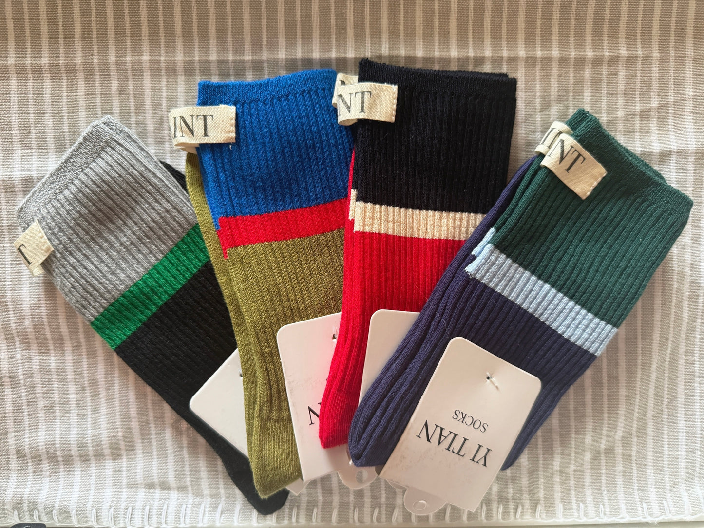 french socks (Black, navy, red, khaki)