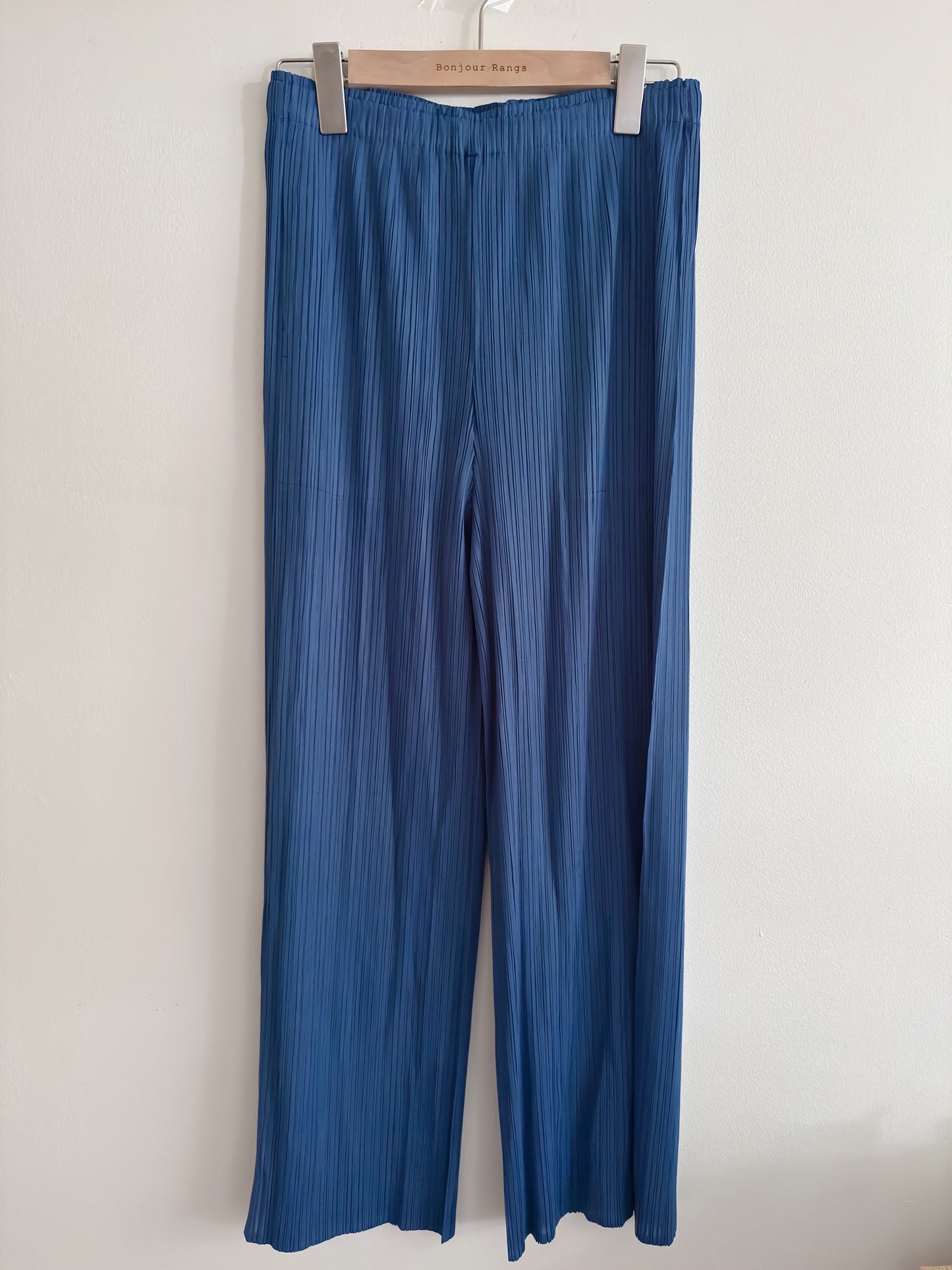 Pleated Double Wrap Pants (lemon,blue)