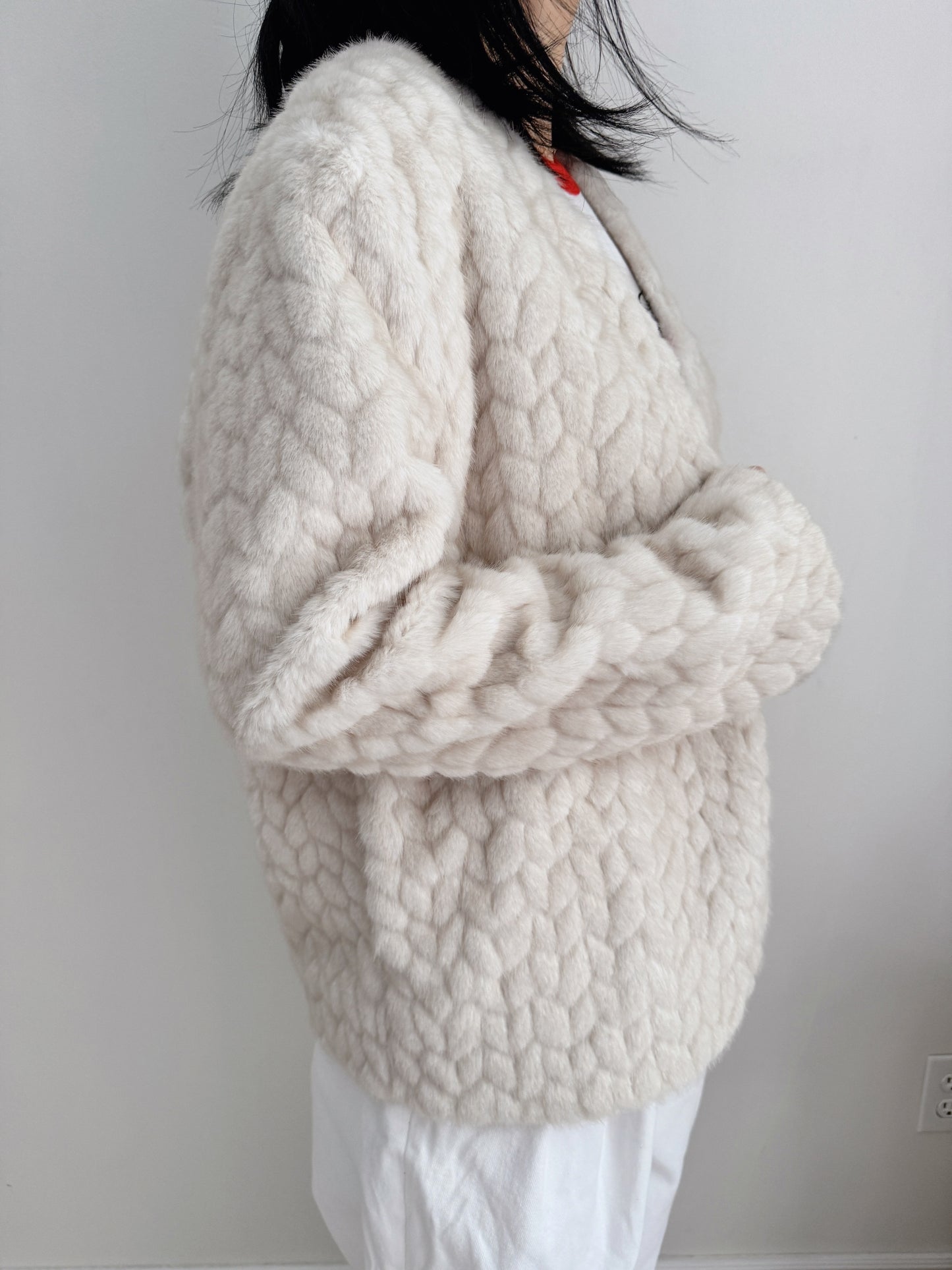 Misty mood faux fur jacket ( ivory, gray, brown)