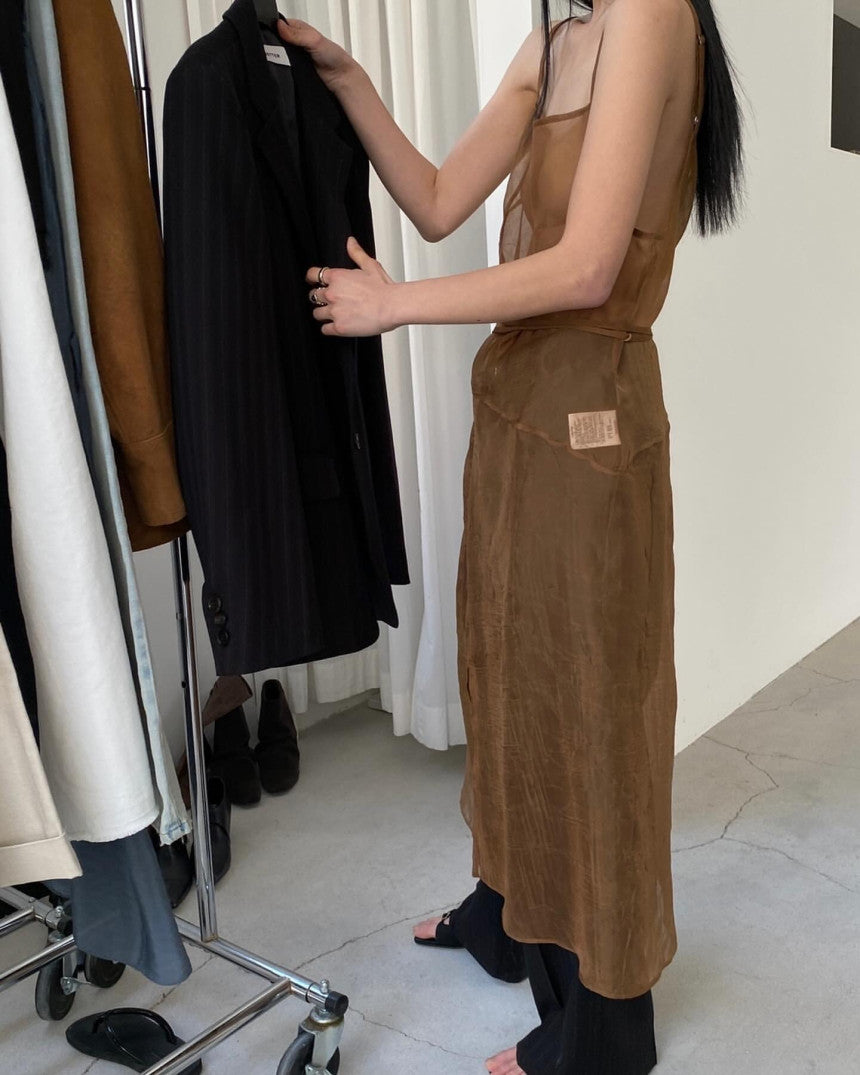 sheer slit layered ops(brown, black)