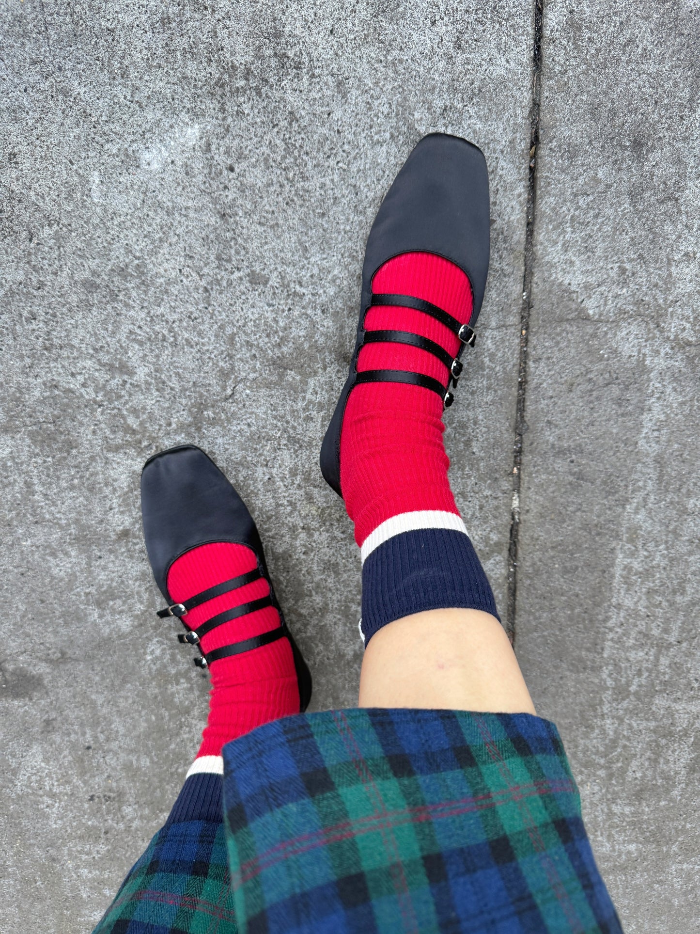 french socks (Black, navy, red, khaki)