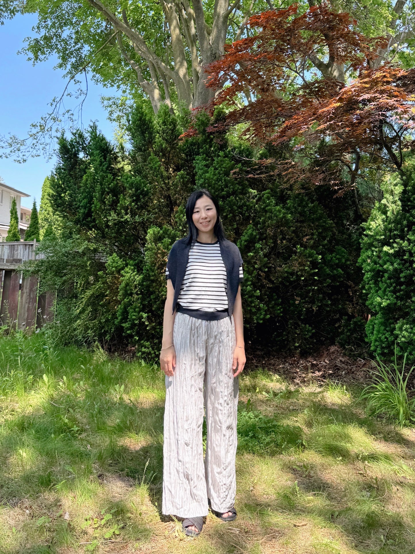 Wrinkle Pants (ivory, gray, black)