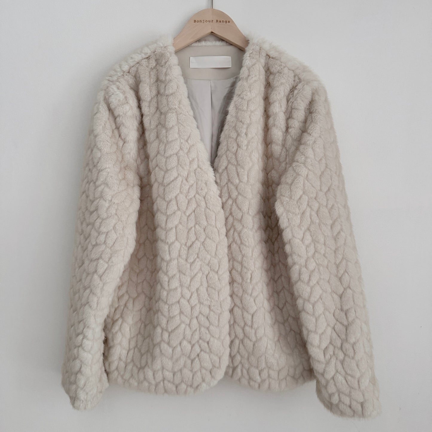 Misty mood faux fur jacket ( ivory, gray, brown)