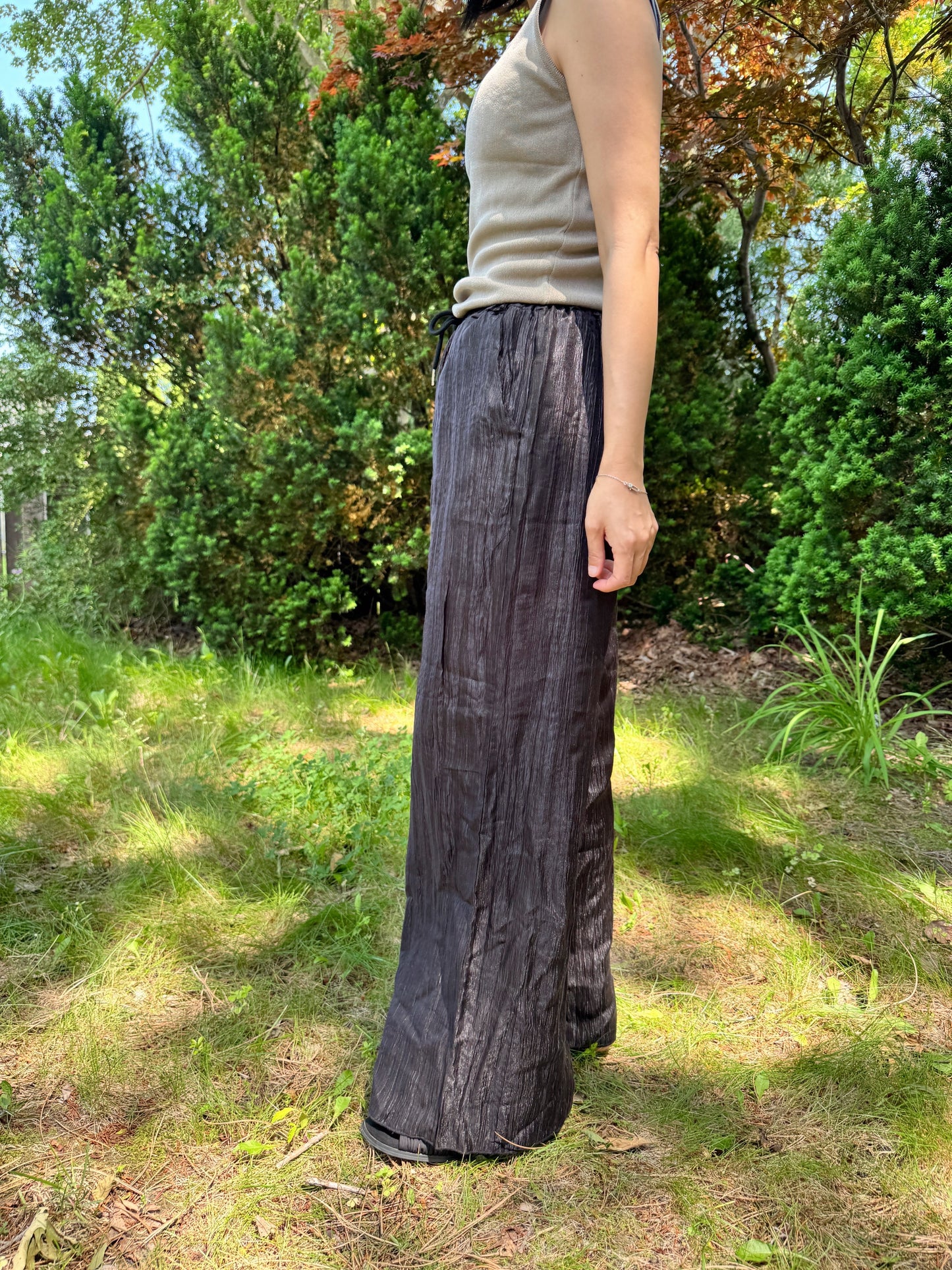Wrinkle Pants (ivory, gray, black)