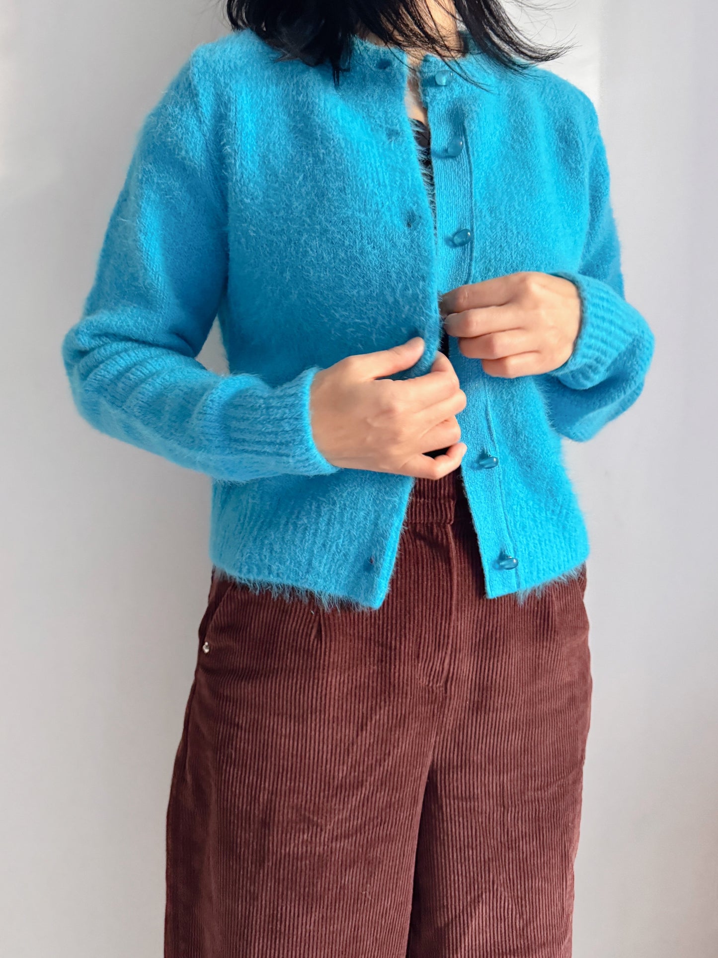 Candy Cardigan (ivory, blue)