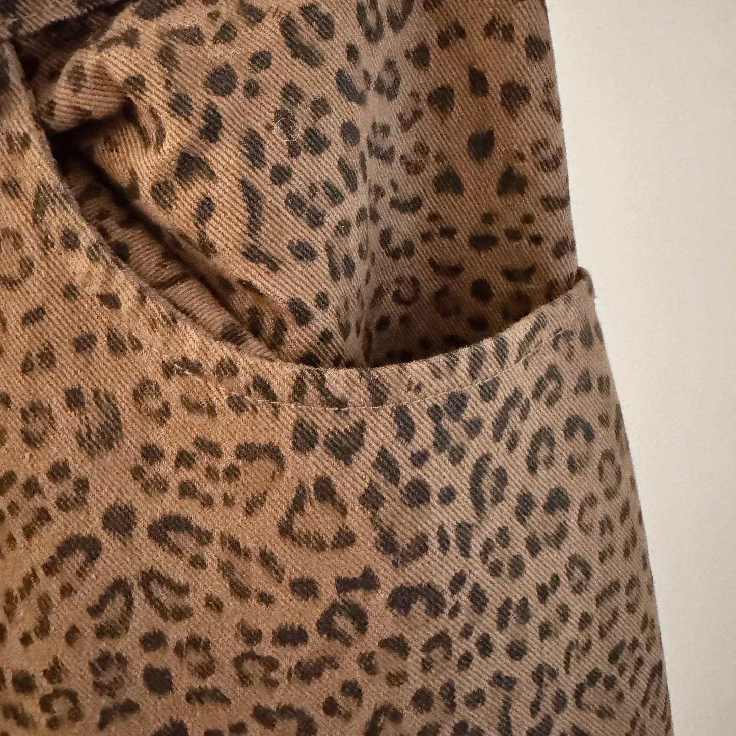 vintage animal print pants (beige,brown)
