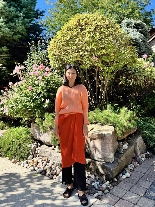 ballon sleeve top(orange, lemon, black)