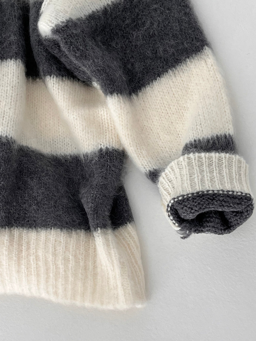 Striped knit (pink,gray)