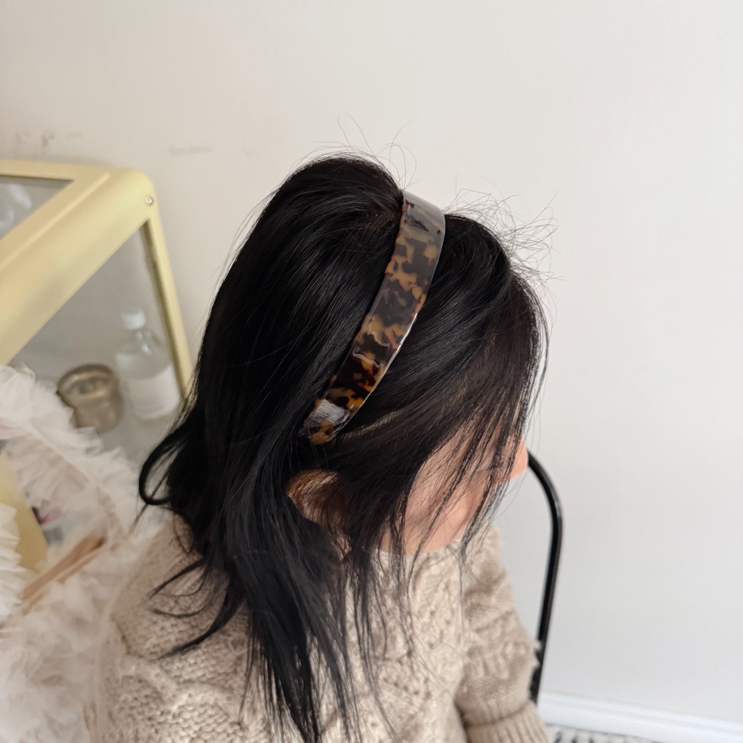 French hair band (black, brown, butter)