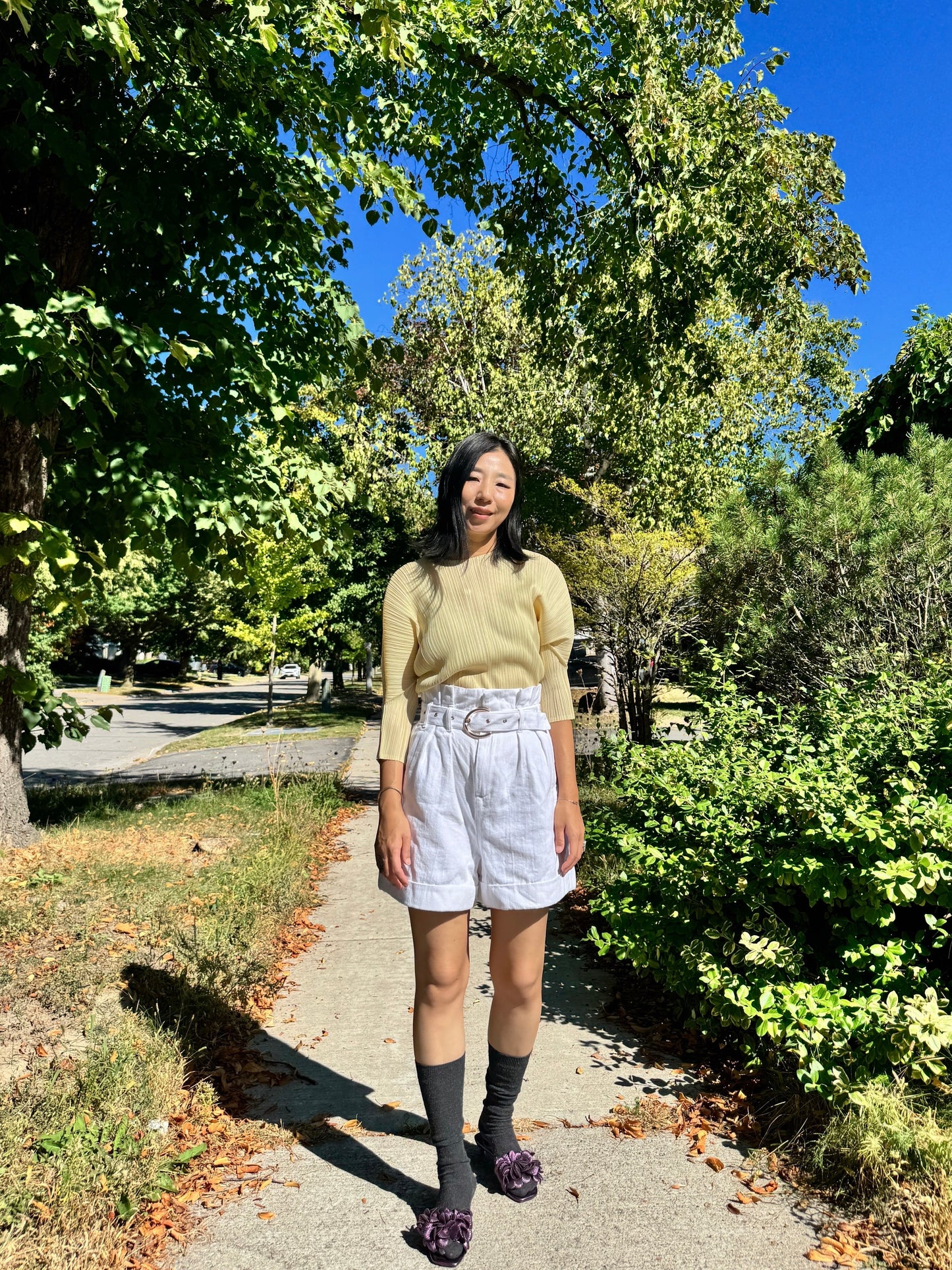 ballon sleeve top(orange, lemon, black)
