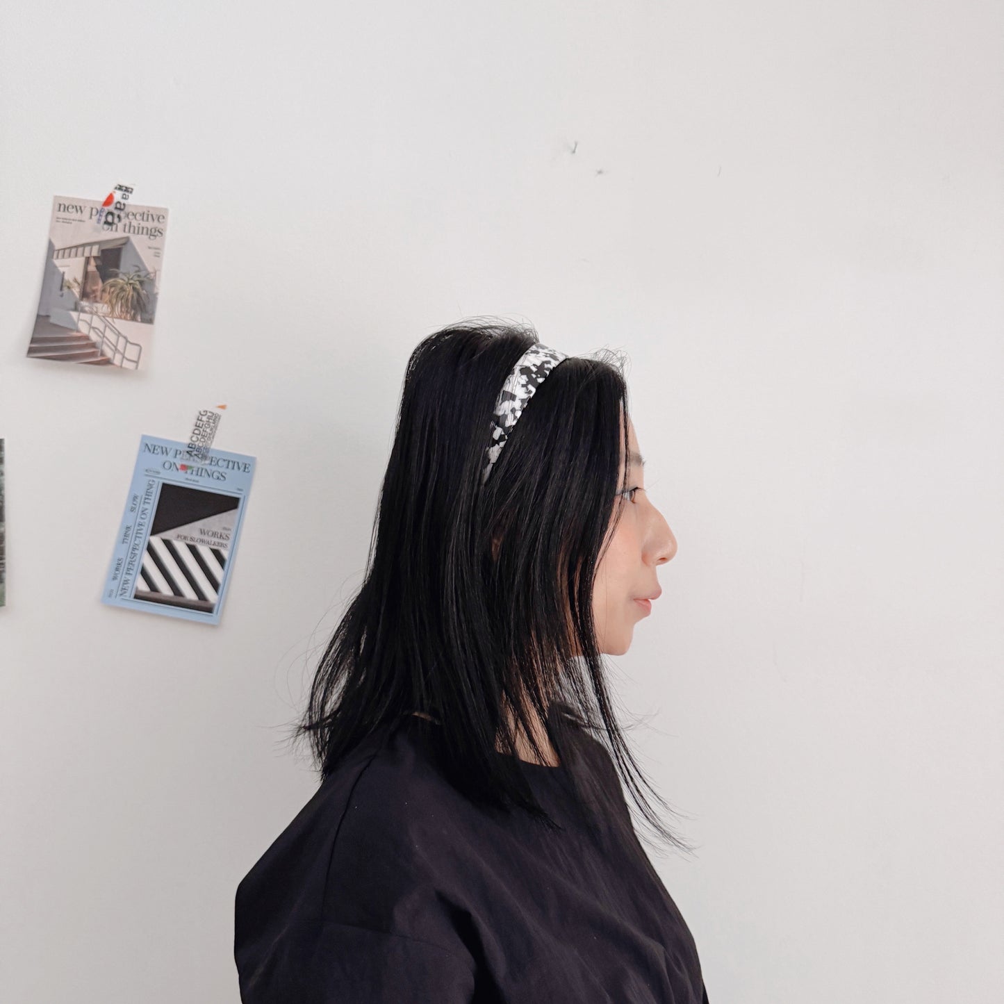 French hair band (black, brown, butter)