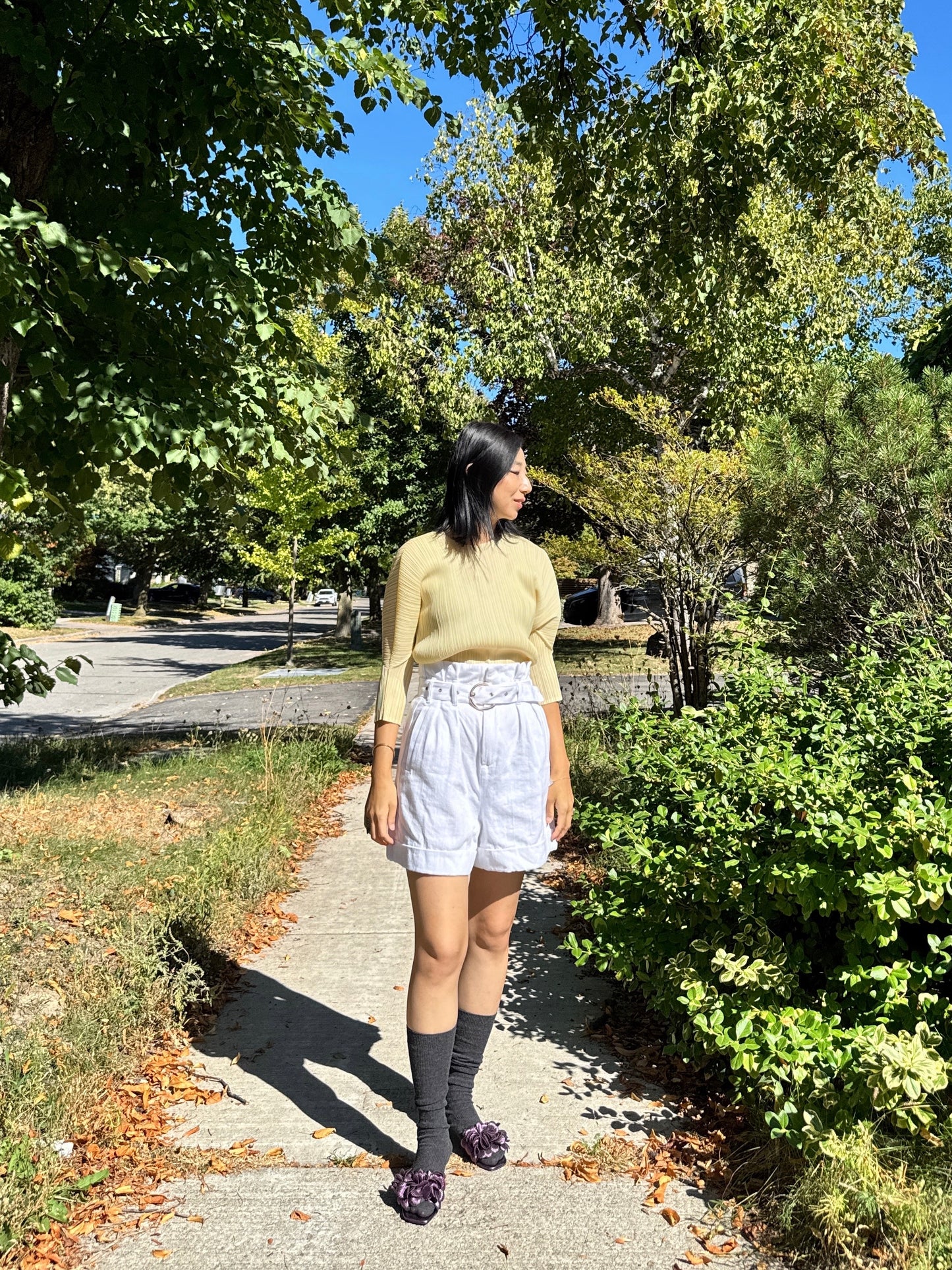 ballon sleeve top(orange, lemon, black)